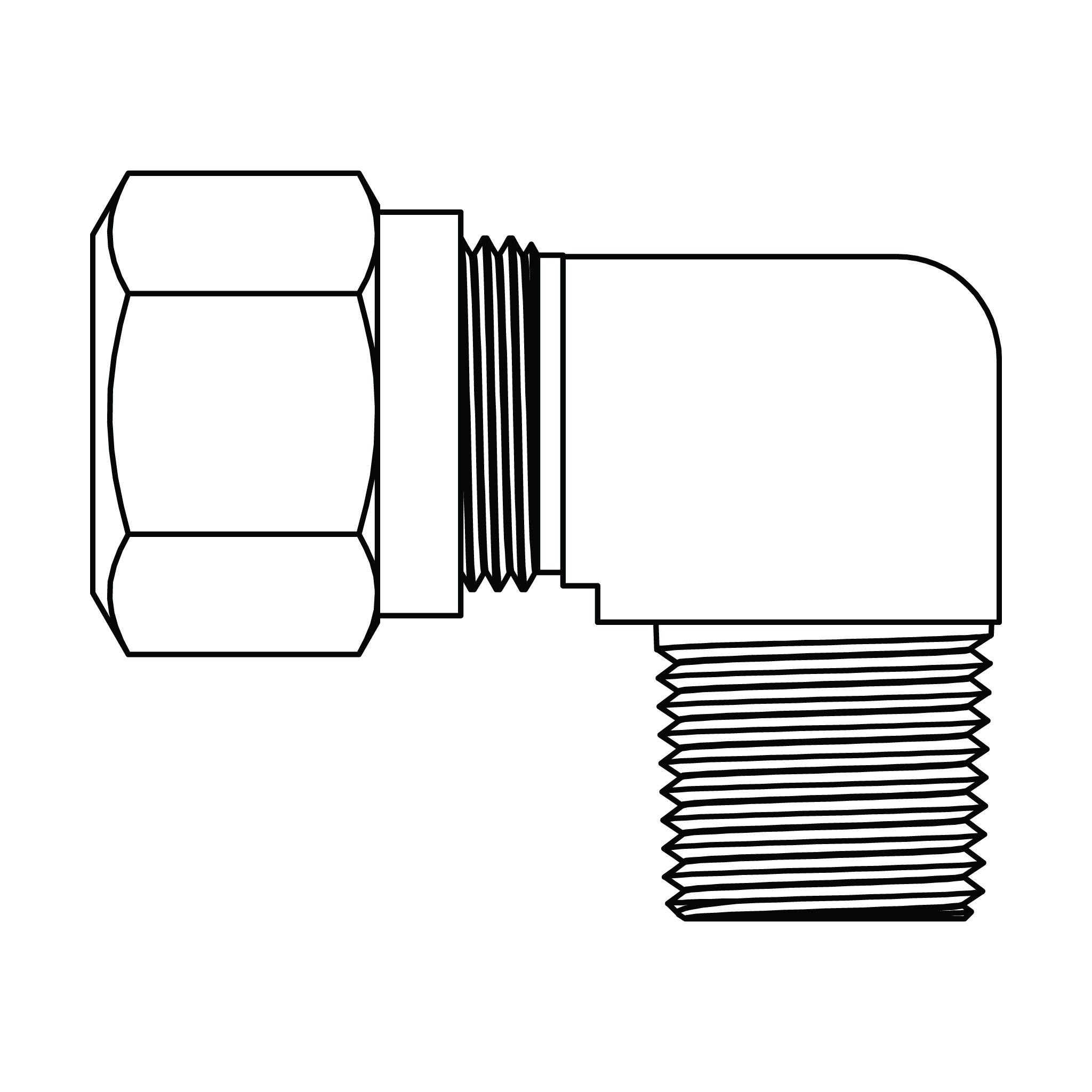 Tube to Pipe Elbow 90°