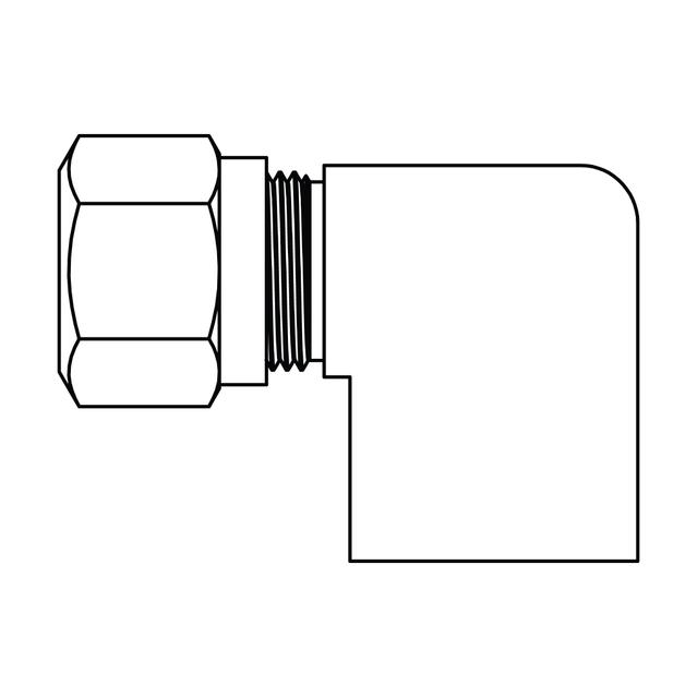 Tube to Pipe Elbow 90°