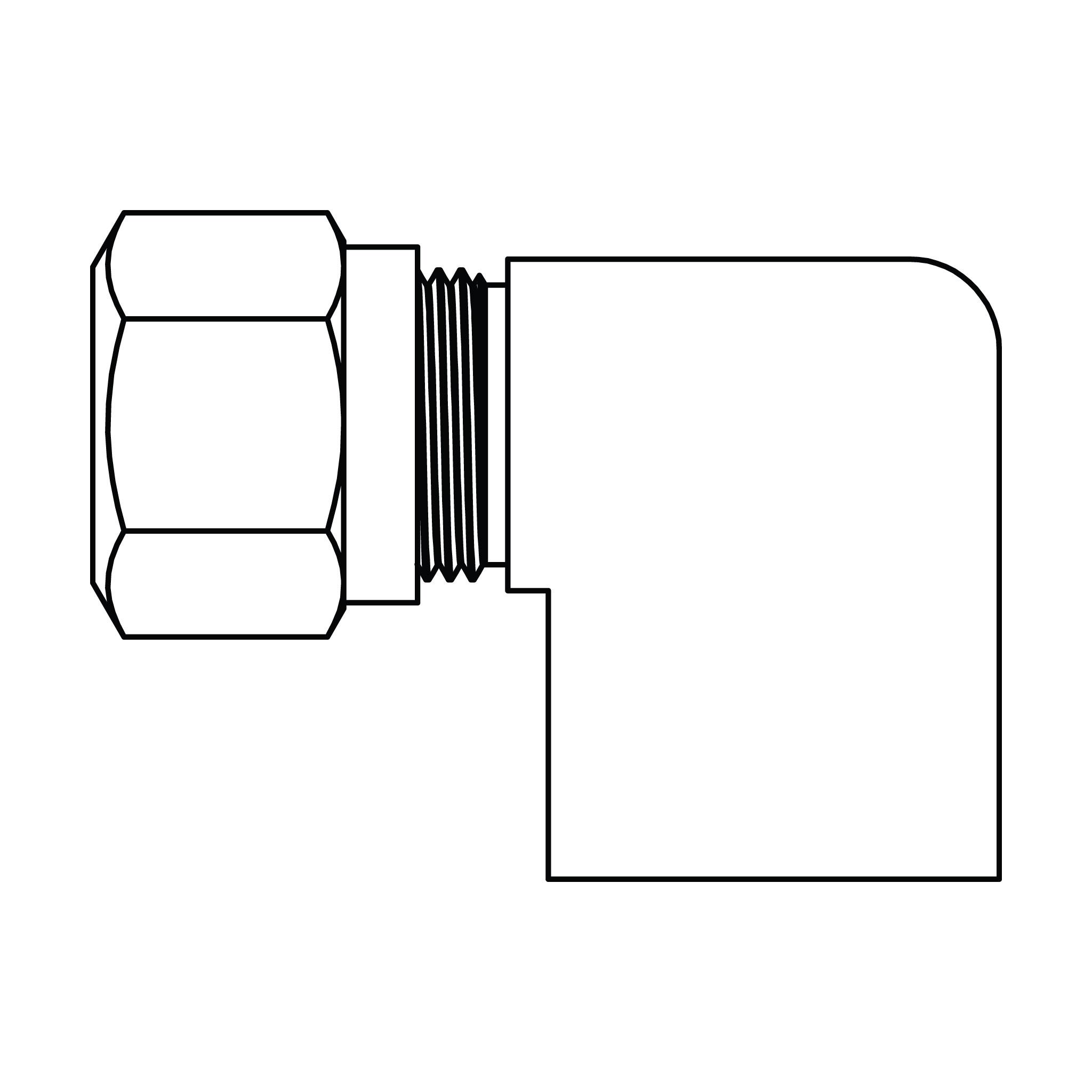 Tube to Pipe Elbow 90°