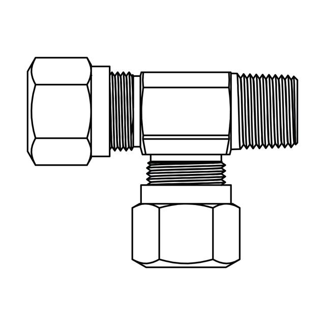 Tube to Pipe Run Tee