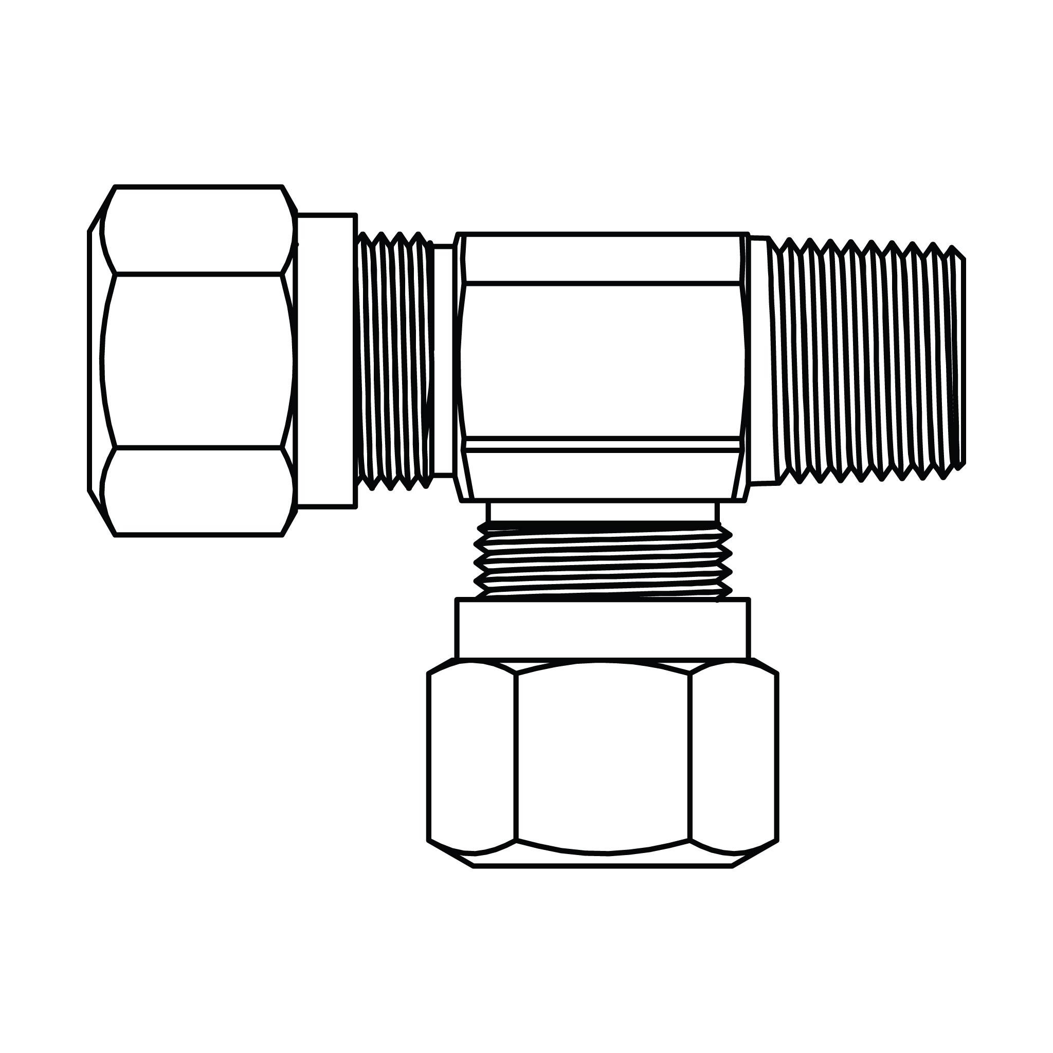 Tube to Pipe Run Tee