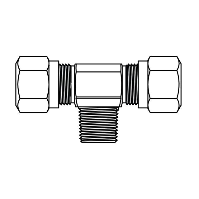 Tube to Pipe Branch Tee