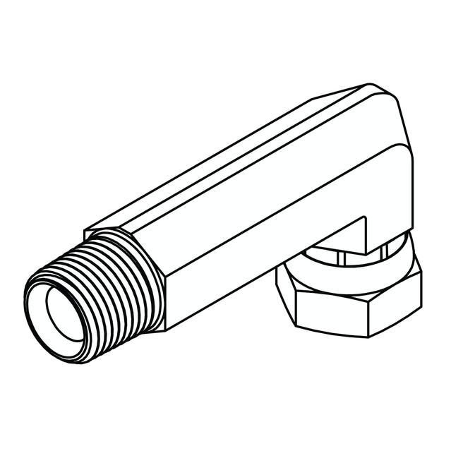 Pipe to Pipe Swivel Elbow 90° - Extra Long