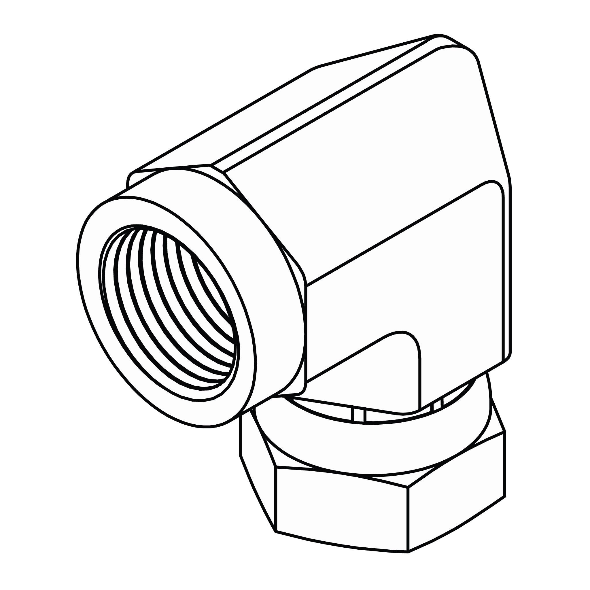 Pipe to Pipe Swivel Elbow 90°