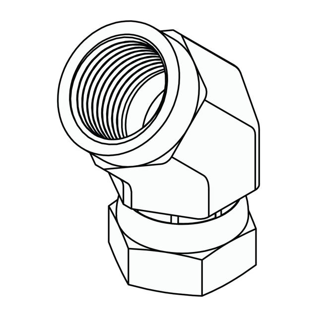 Pipe to Pipe Swivel Elbow 45°