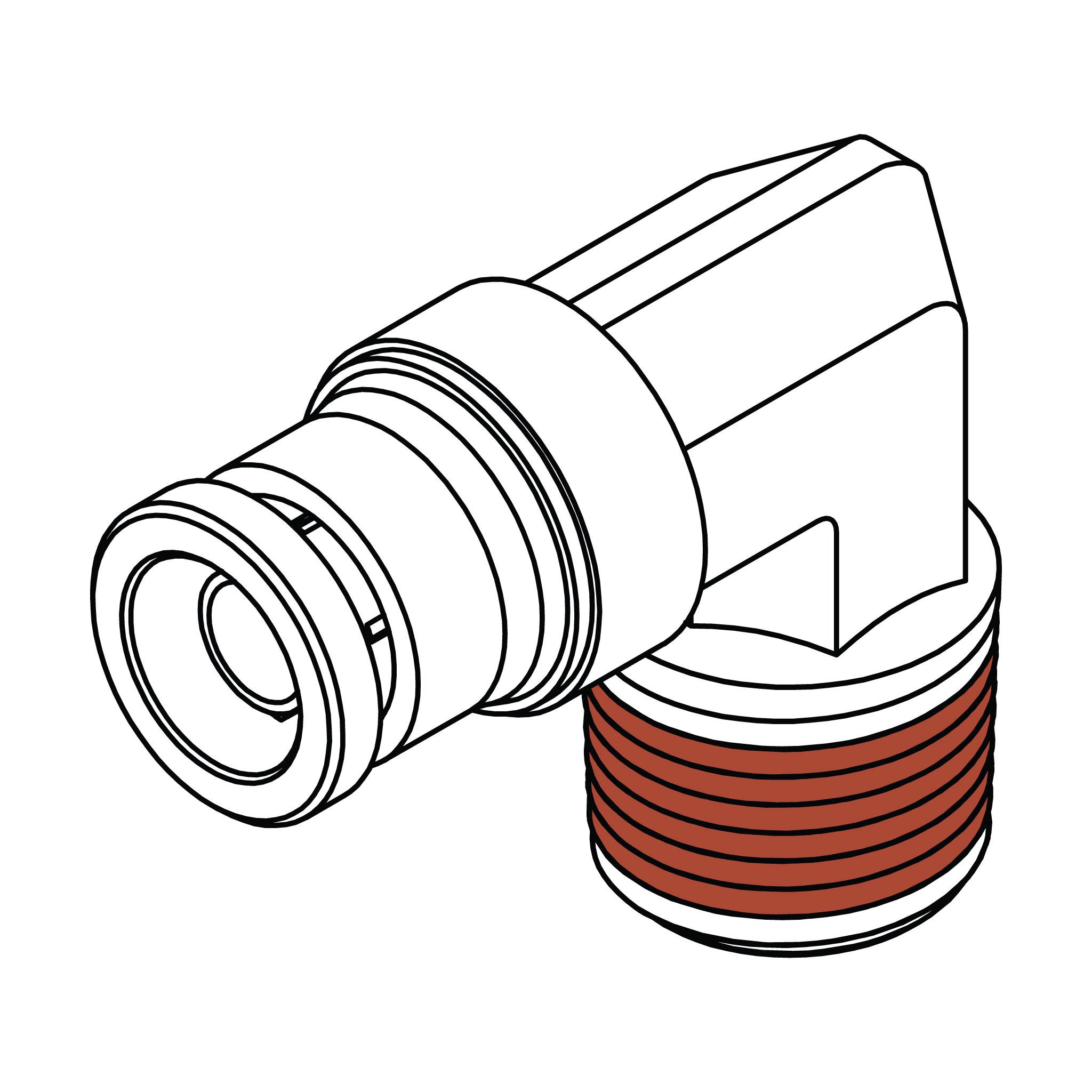 Tube to Pipe Elbow 90°