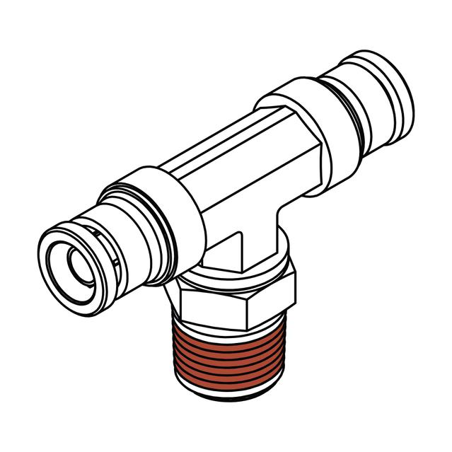 Tube to Pipe Swivel Branch Tee