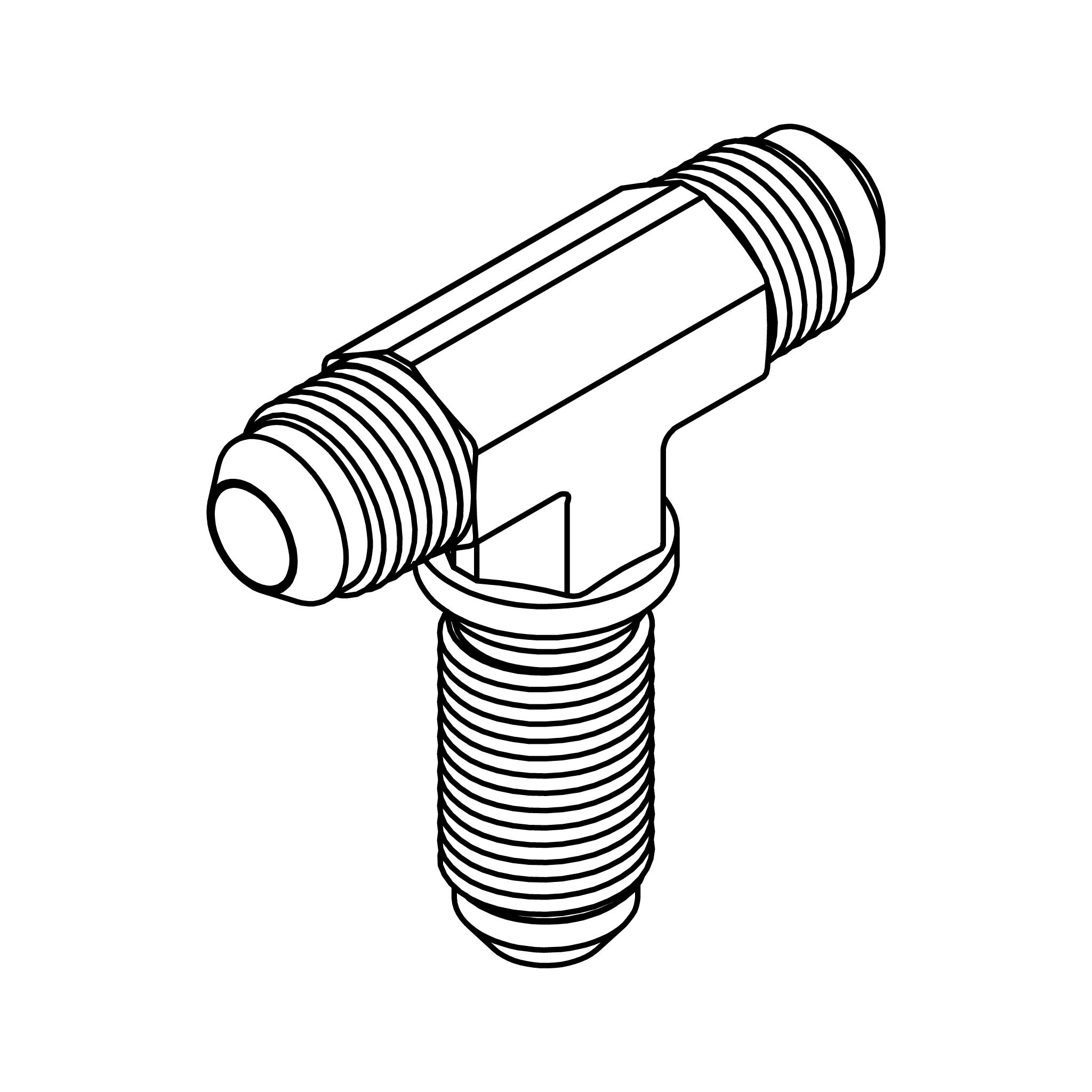 JIC Bulkhead Union Branch Tee