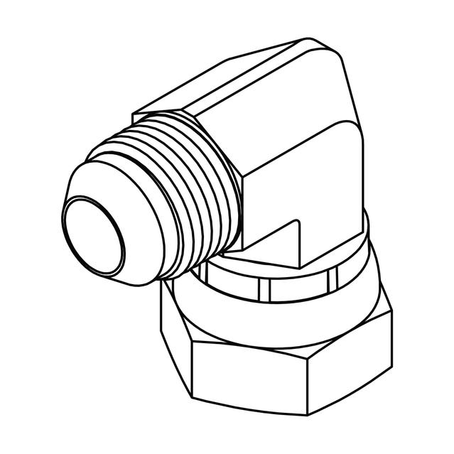 JIC to BSPP Swivel Elbow 90°