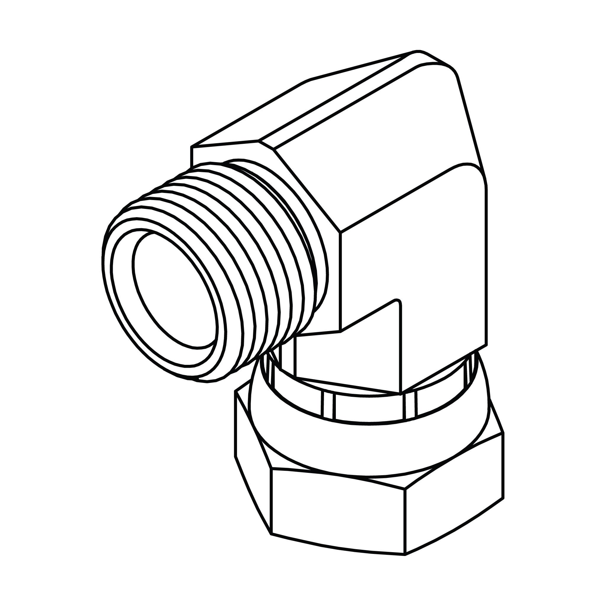 BSPP to BSPP Swivel Elbow 90°