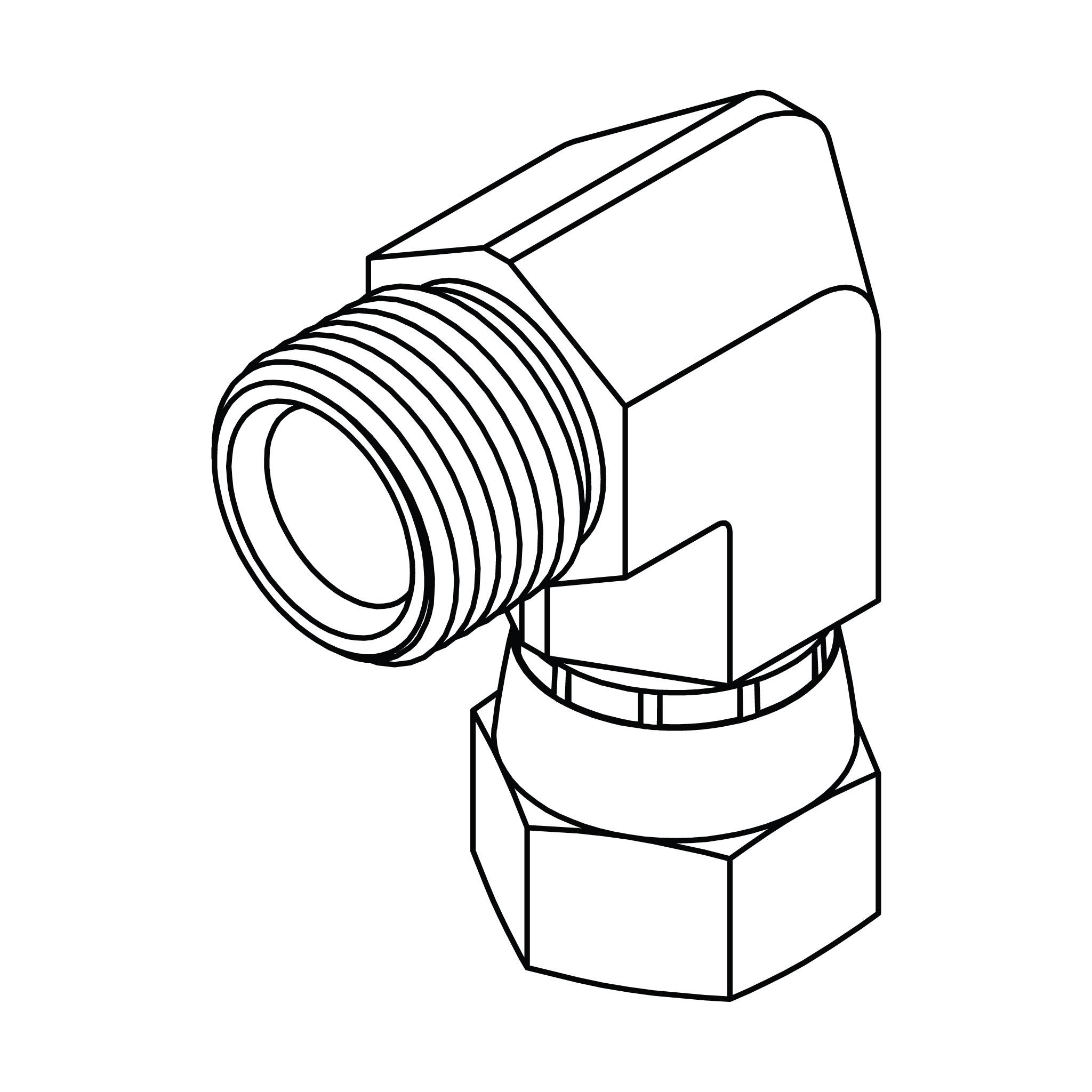 BSPP to JIC Swivel Elbow 90°