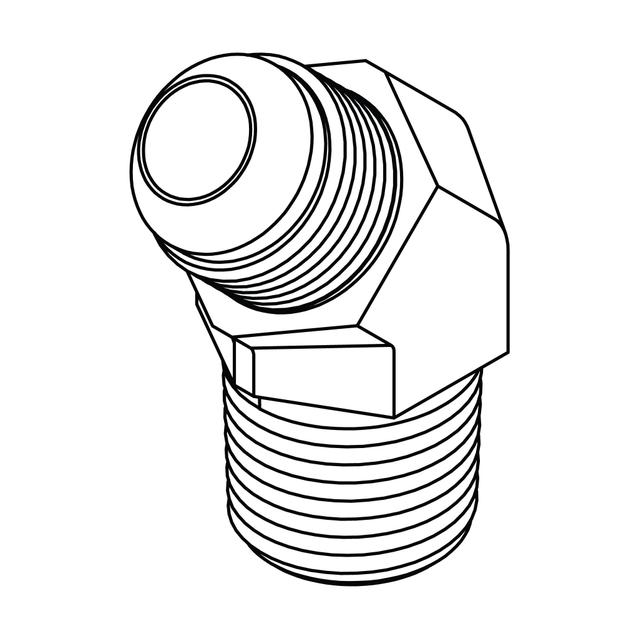 JIC to BSPT Elbow 45°