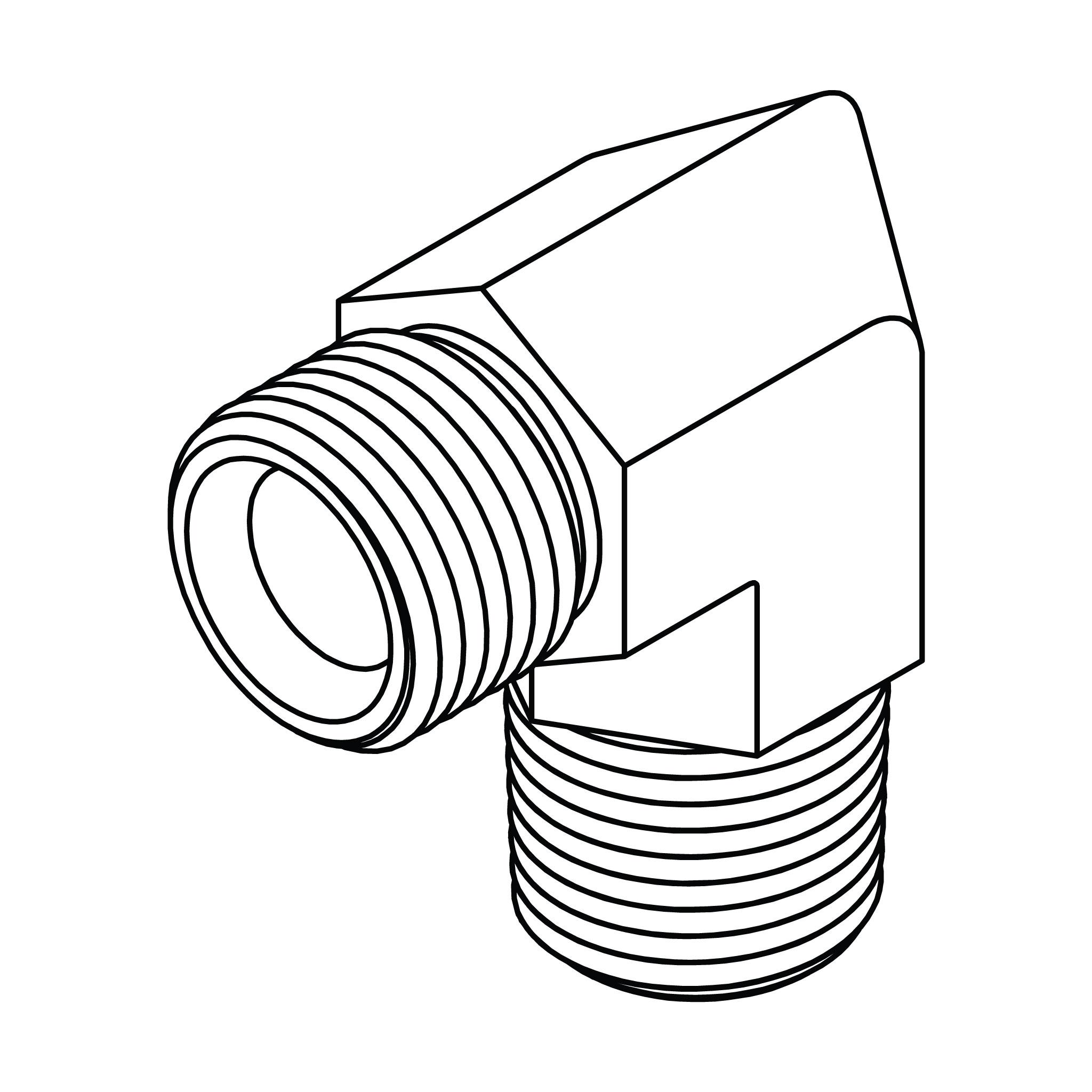 BSPP to BSPT Elbow 90°