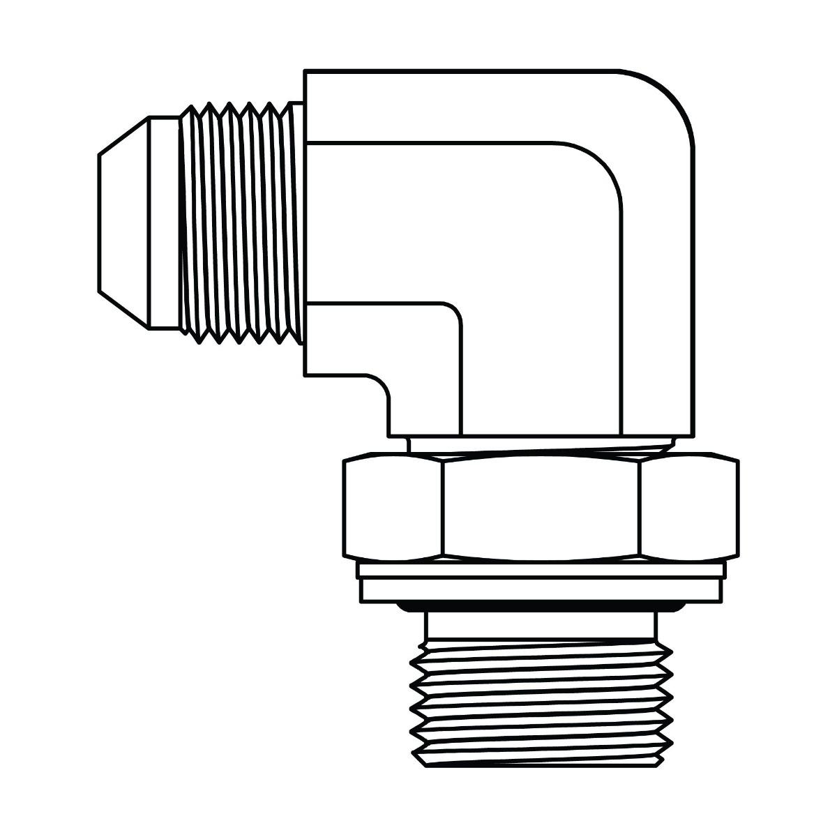 JIC to BSPP Elbow 90&deg;
