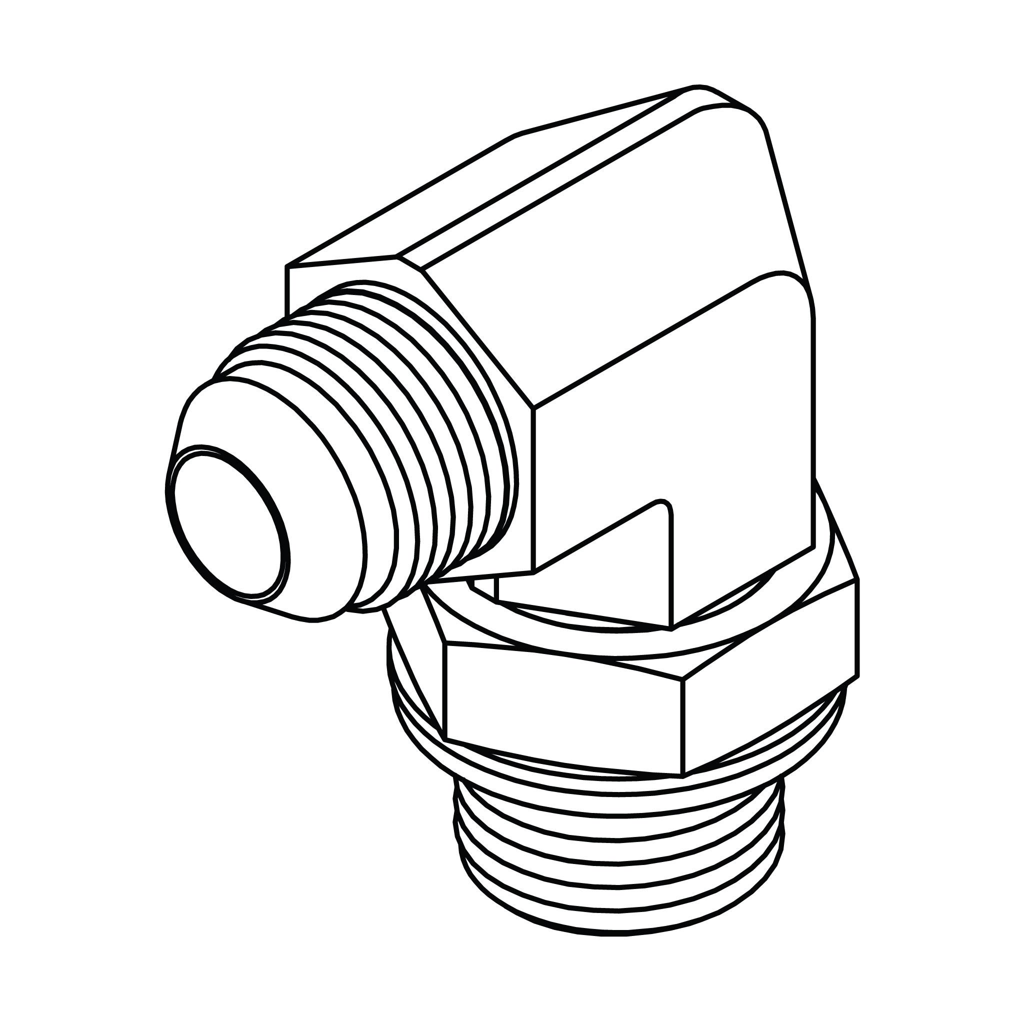 JIC to BSPP Elbow 90&deg;