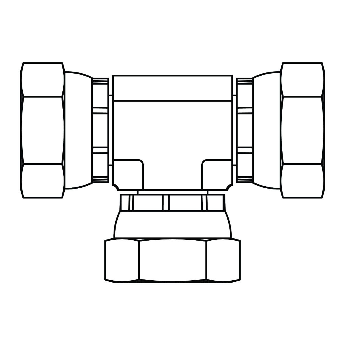 BSPP Swivel Union Tee