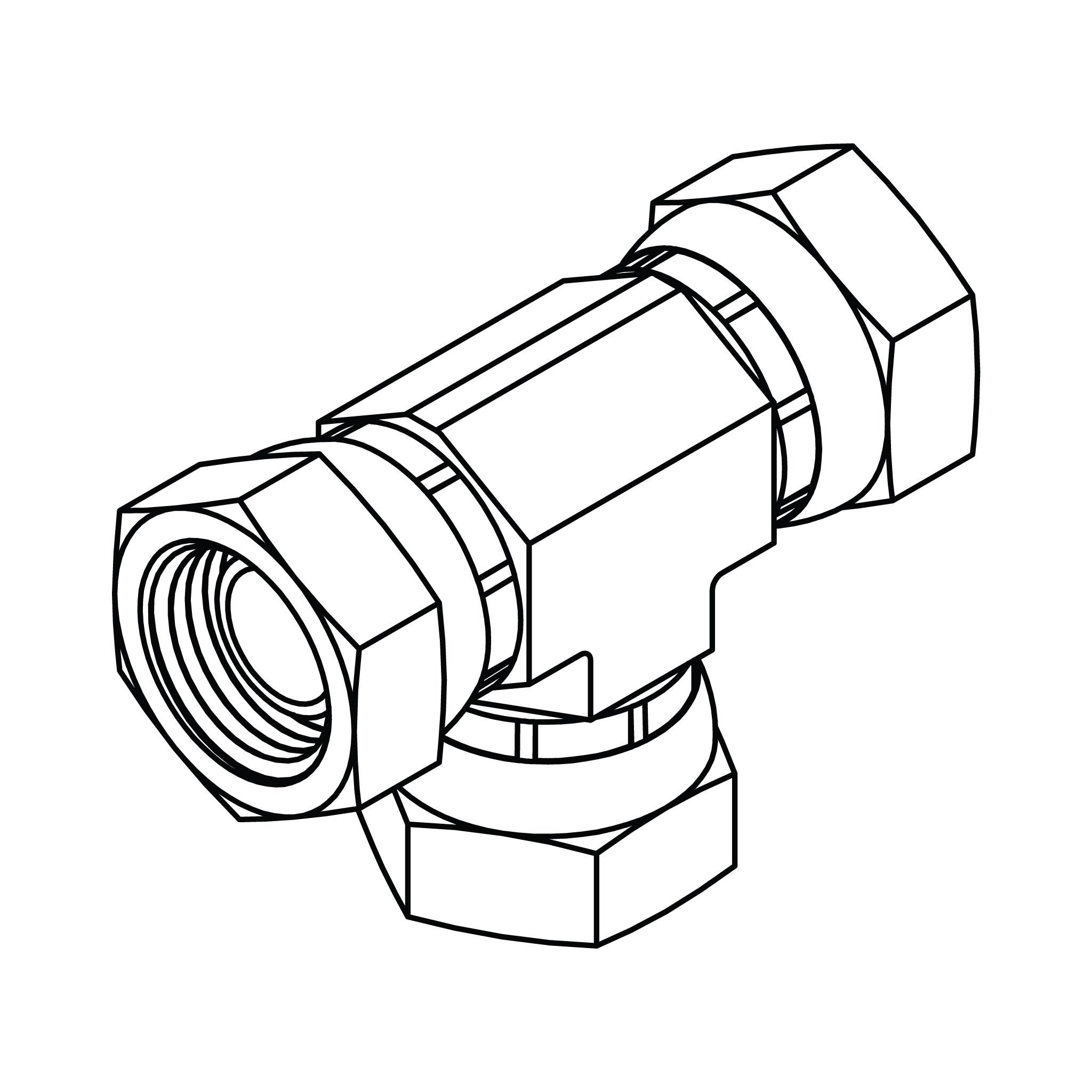 BSPP Swivel Union Tee