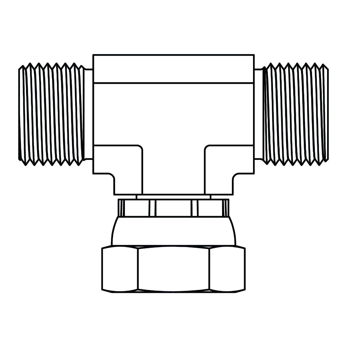 BSPP Swivel Branch Tee