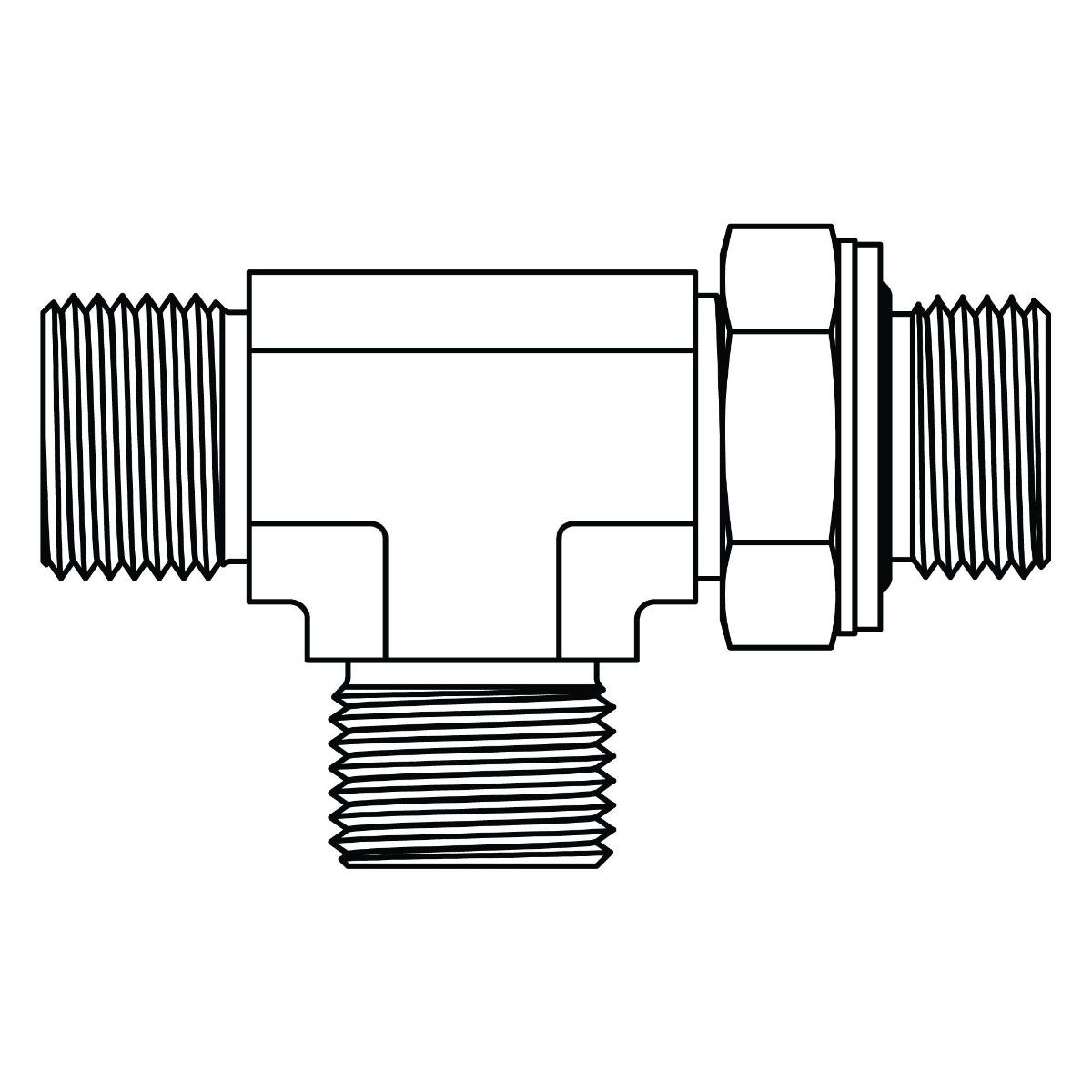 BSPP Adjustable Run Tee