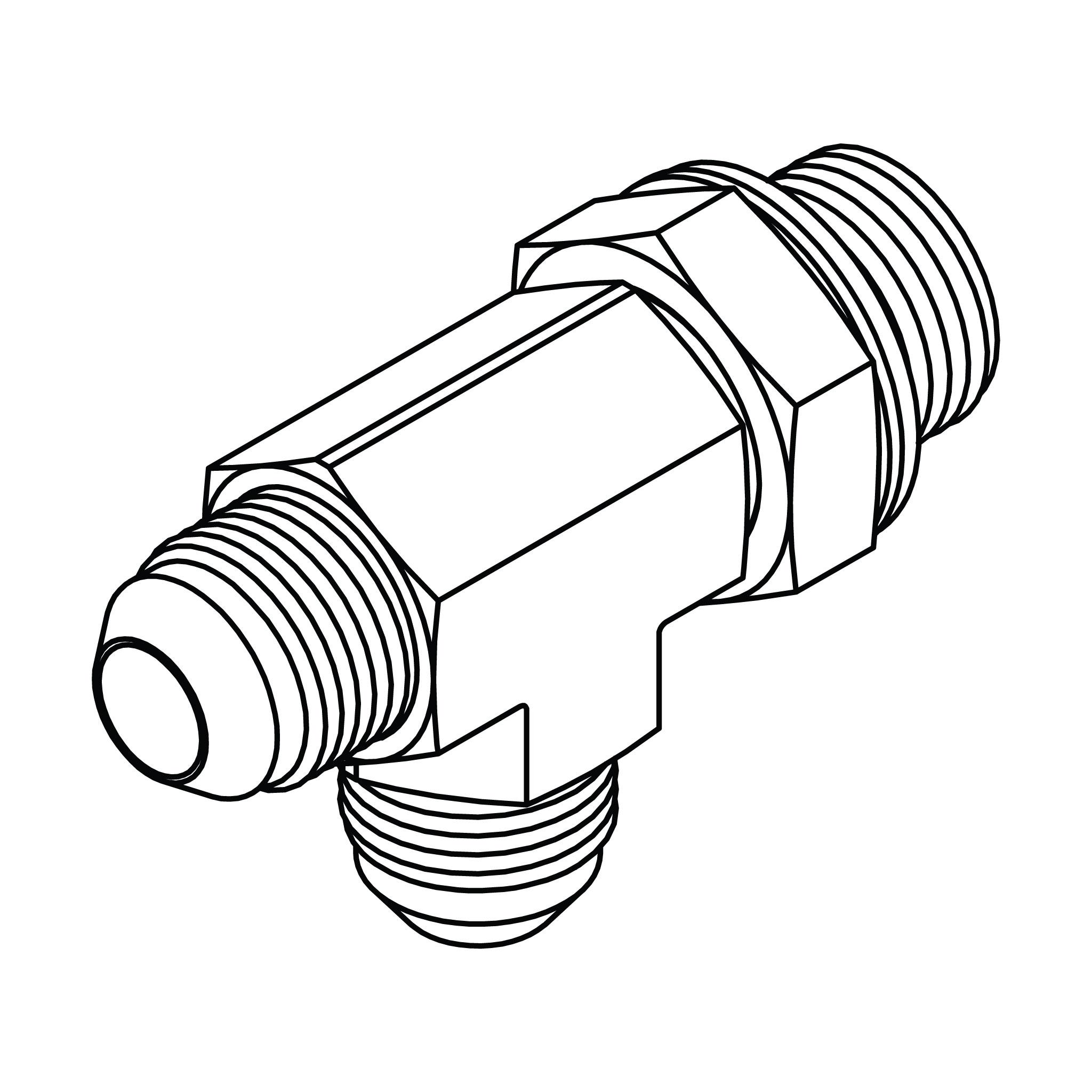 JIC to BSPP Adjustable Run Tee