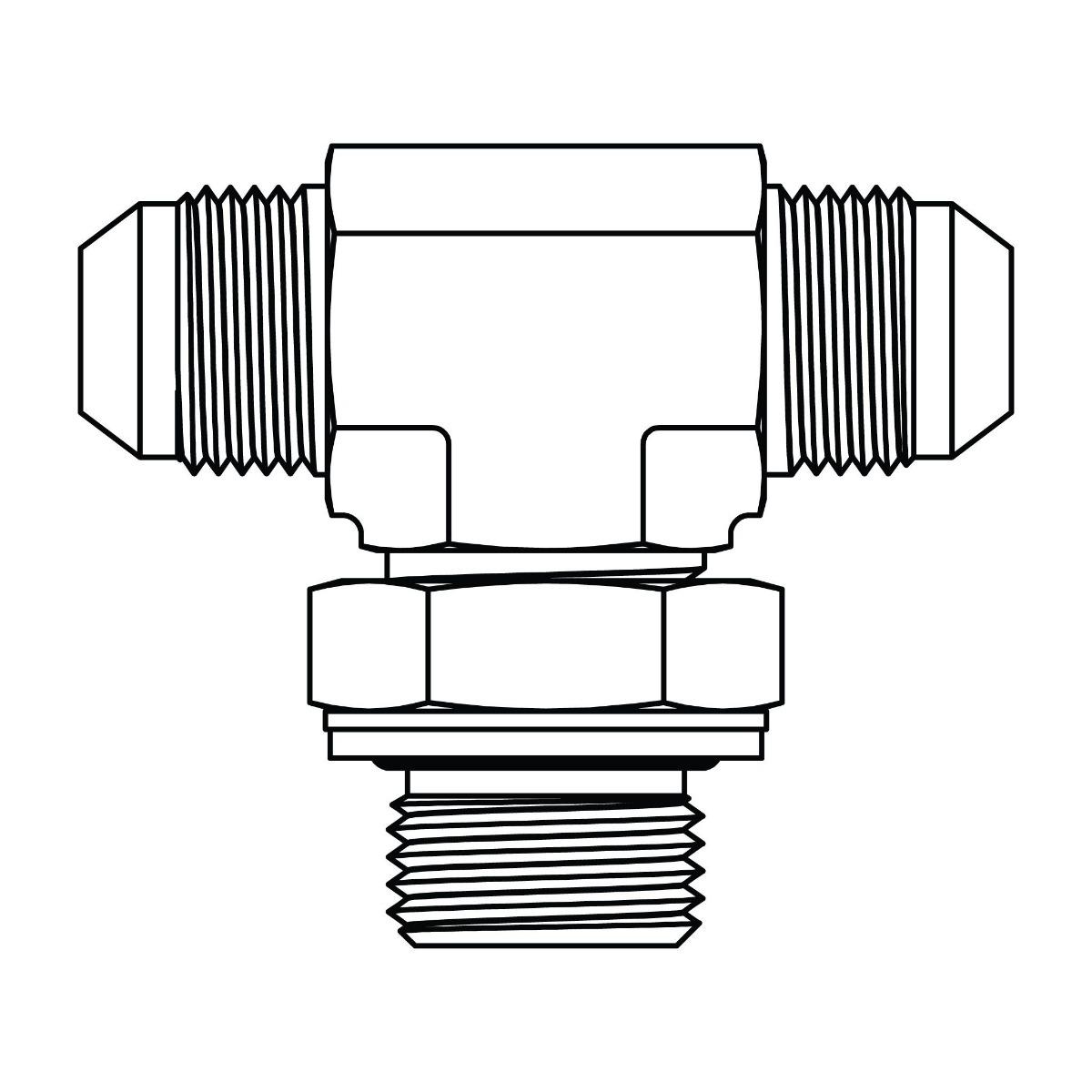 JIC to BSPP Adjustable Branch Tee