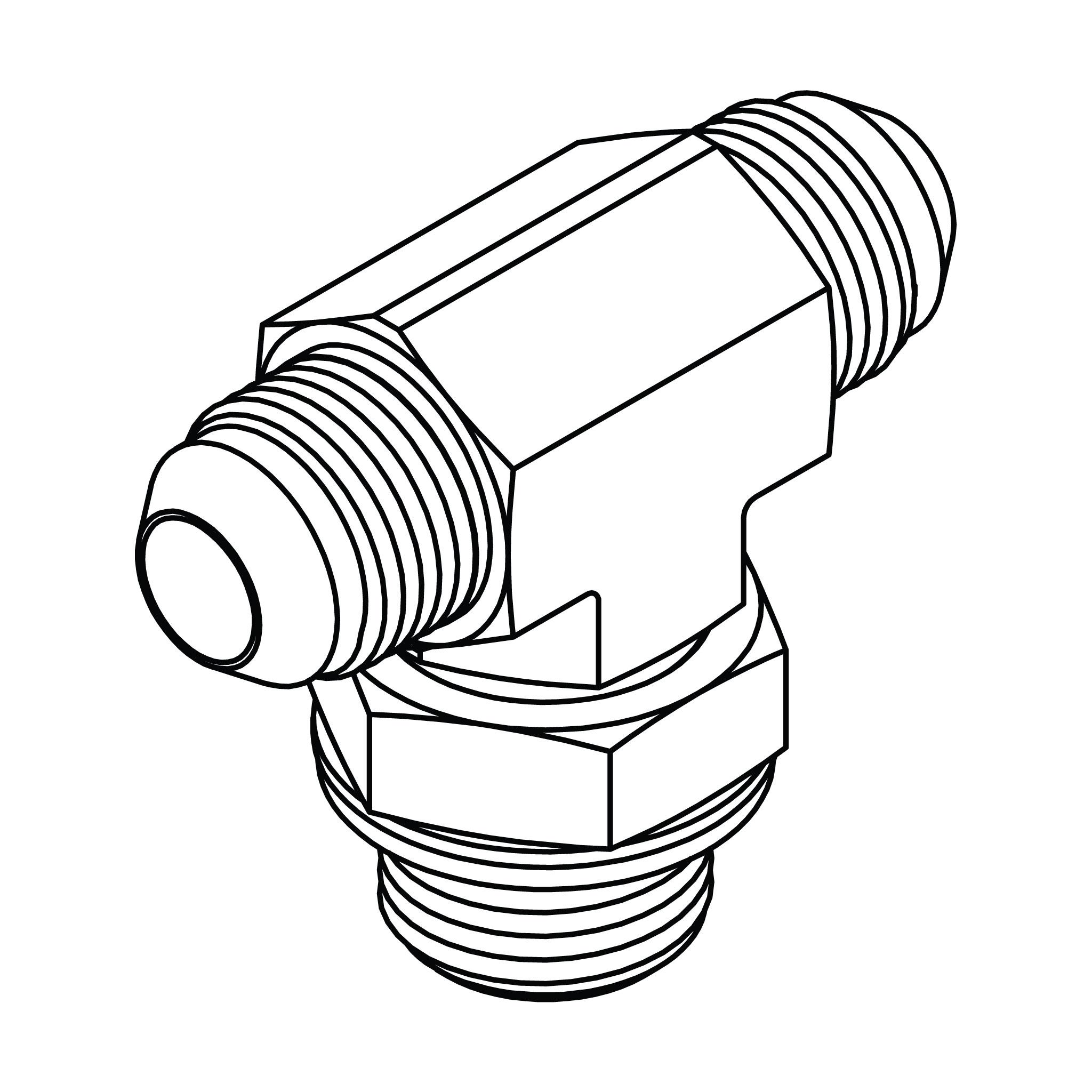 JIC to BSPP Adjustable Branch Tee
