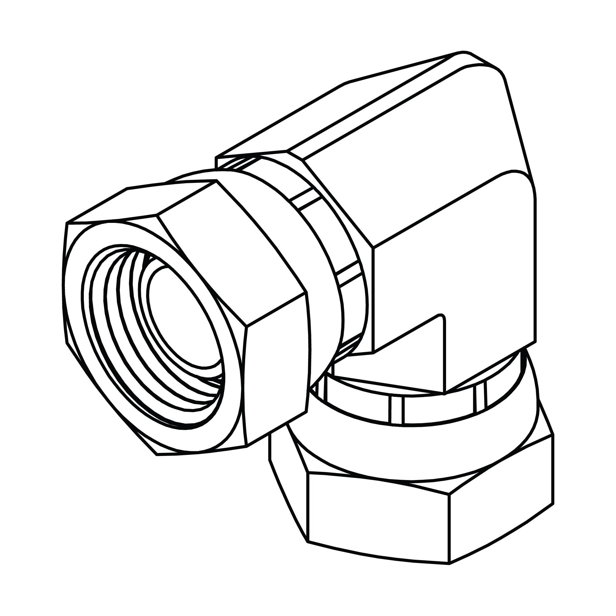 BSPP Swivel Union Elbow 90&deg;