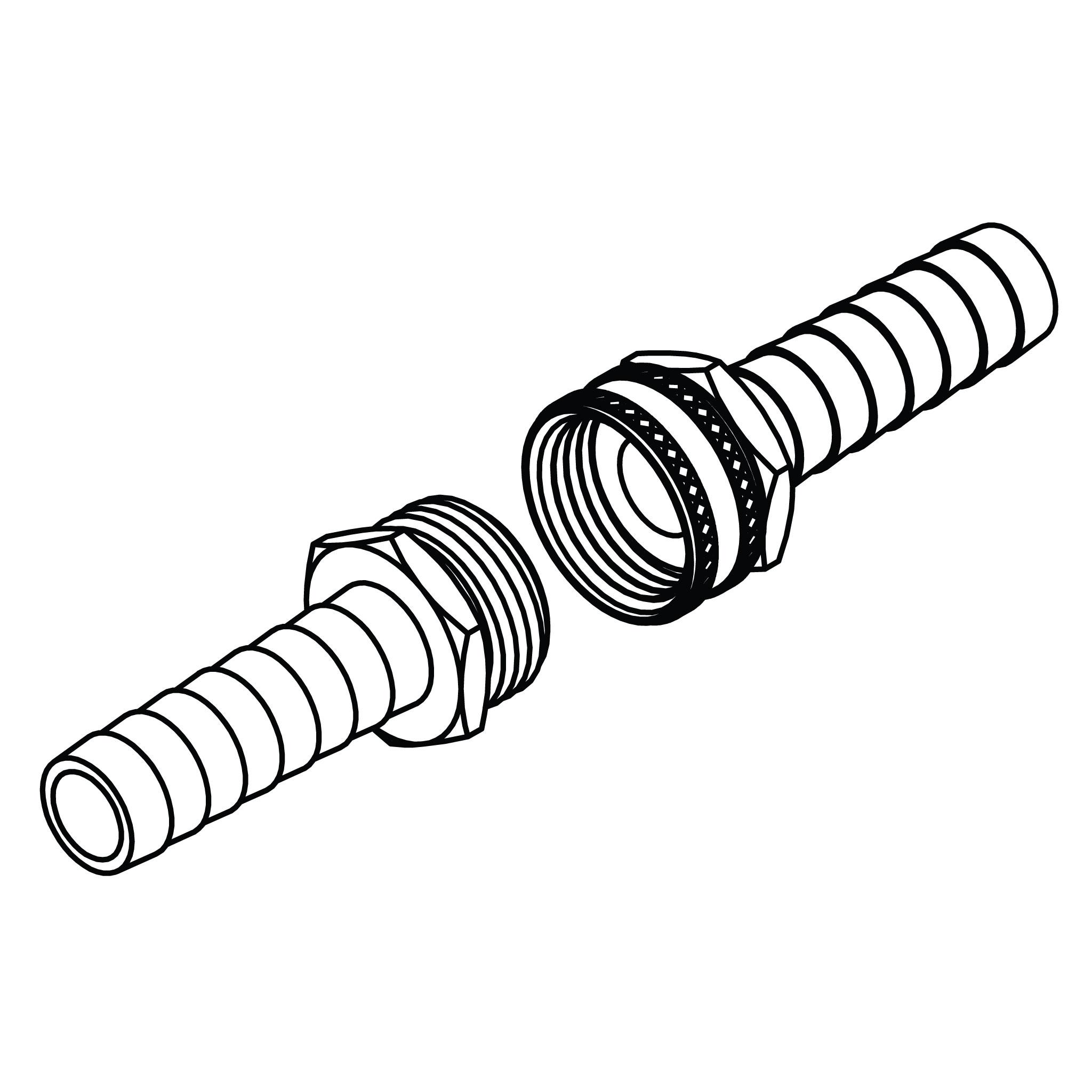 Long Shank GHT Hose Barb Assembly