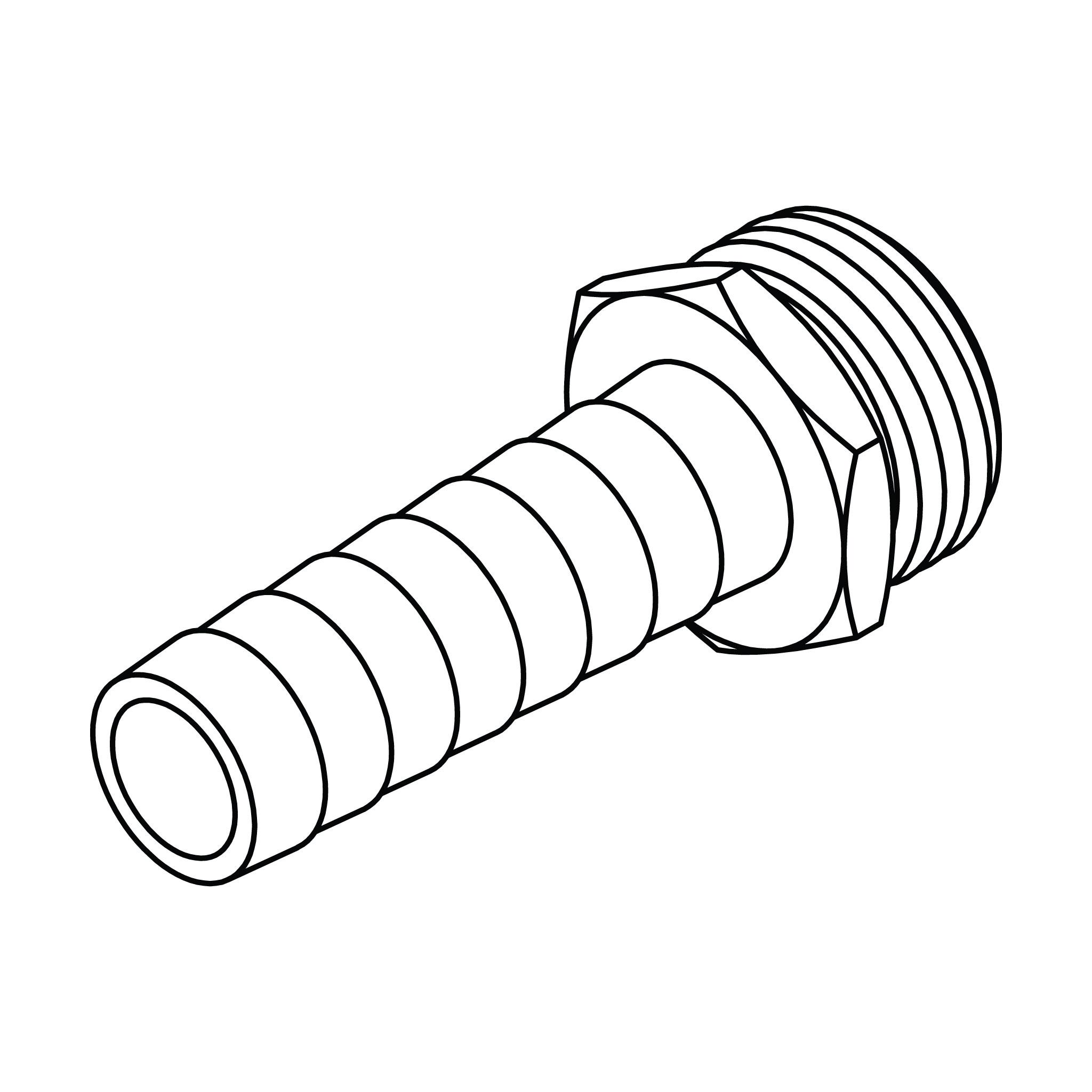 Long Shank Garden Hose Barb (GHB) to GHT