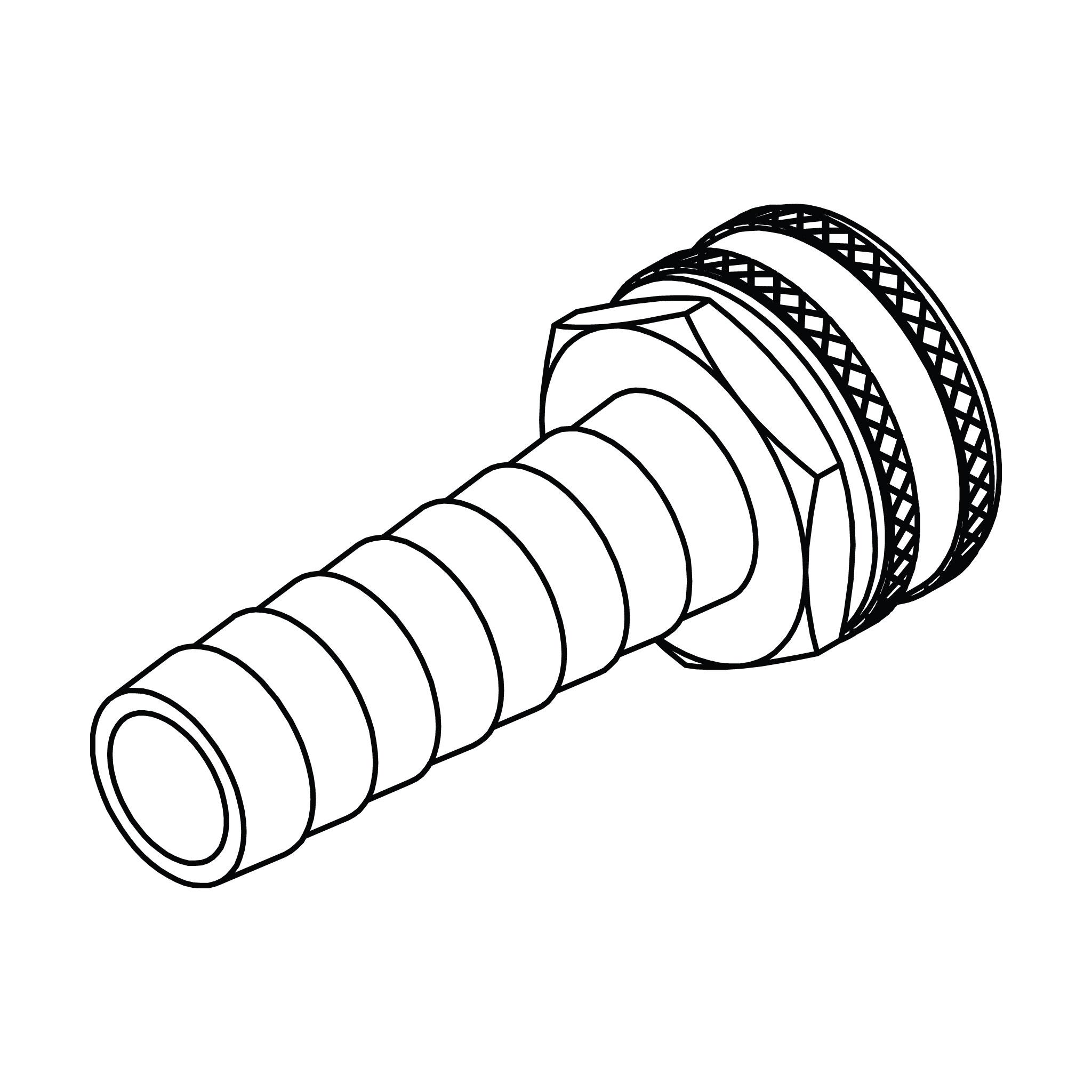 Long Shank Garden Hose Barb (GHB) to GHT