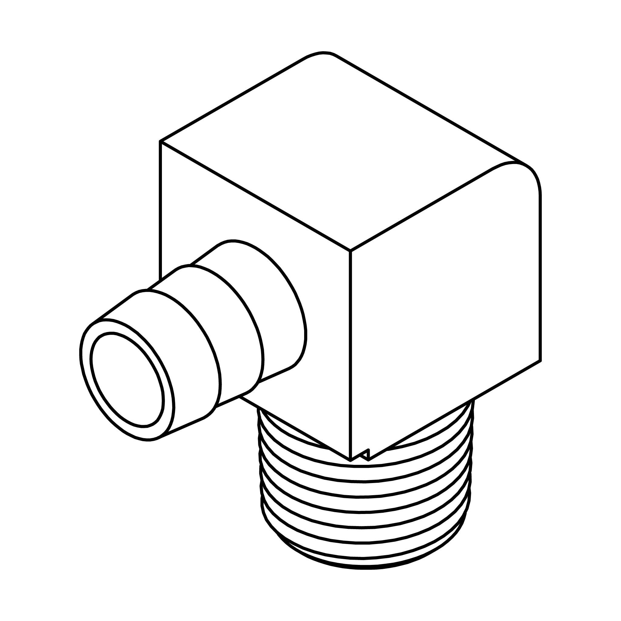 Hose Barb to Pipe Elbow 90°