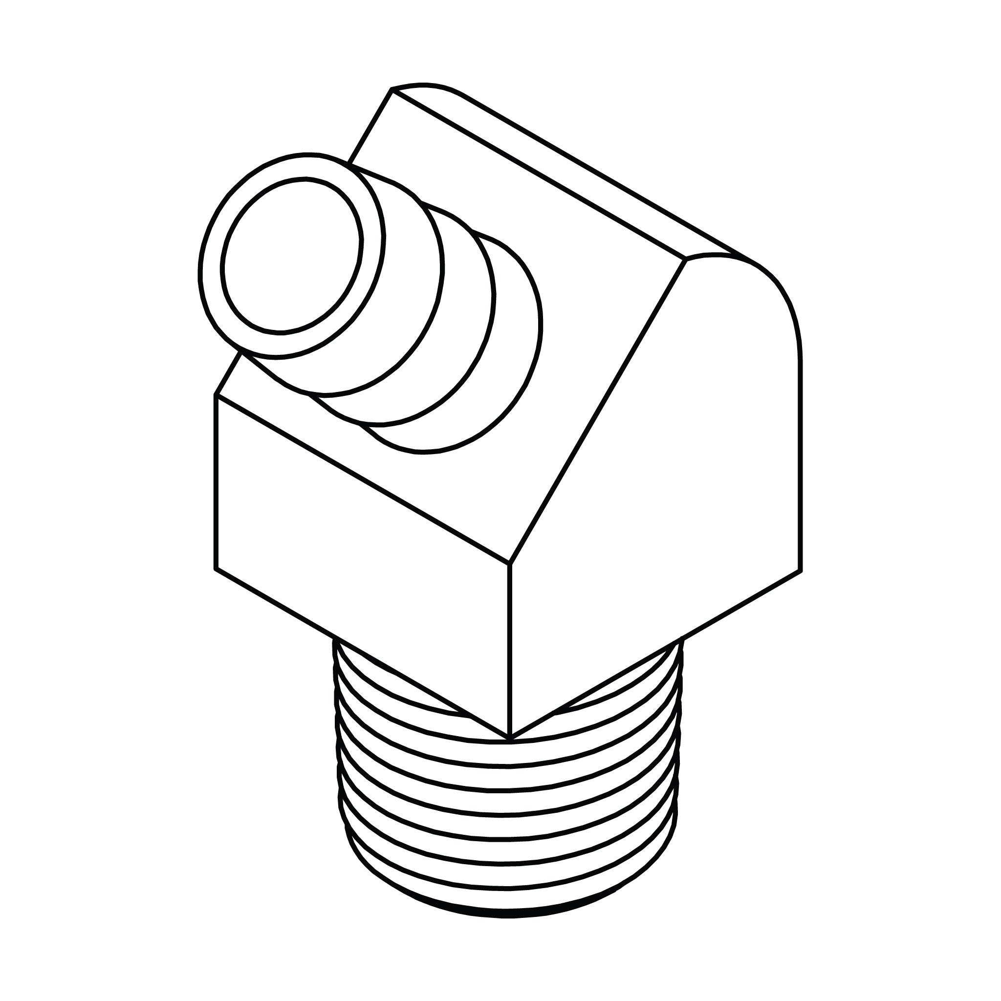 Hose Barb to Pipe Elbow 45°