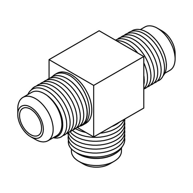 SAE 45° Tube Union Tee