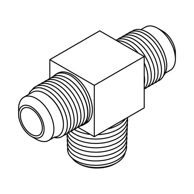 SAE 45° Tube to Pipe Branch Tee