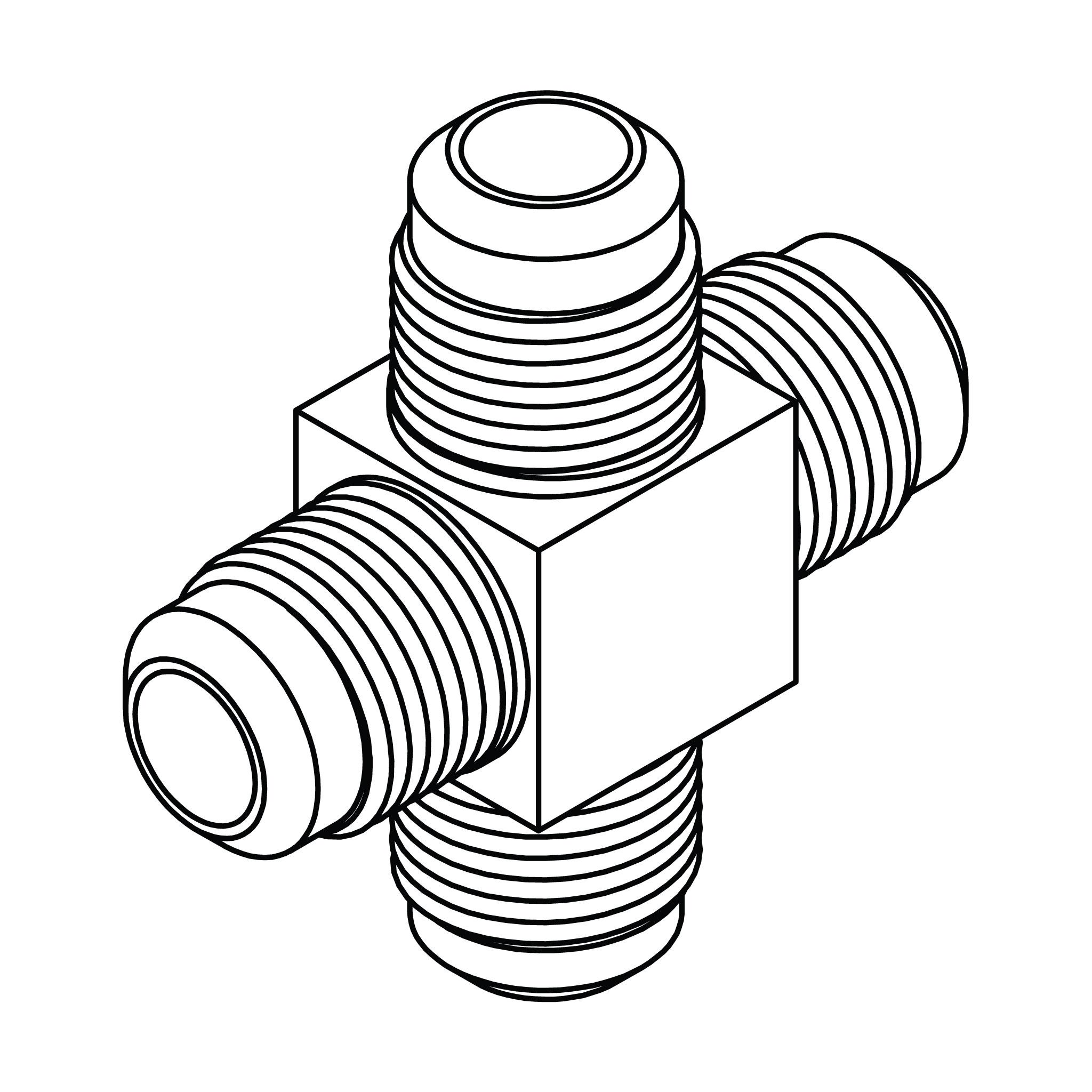 SAE 45° Tube Union Cross