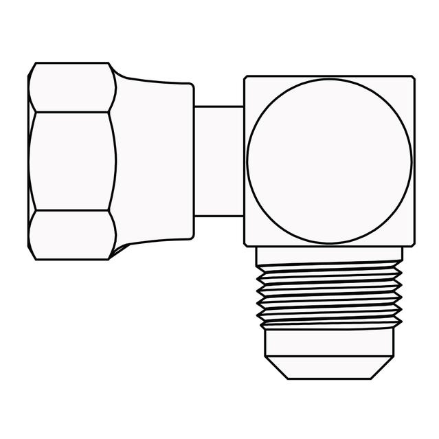 SAE 45° Swivel to Elbow 90°
