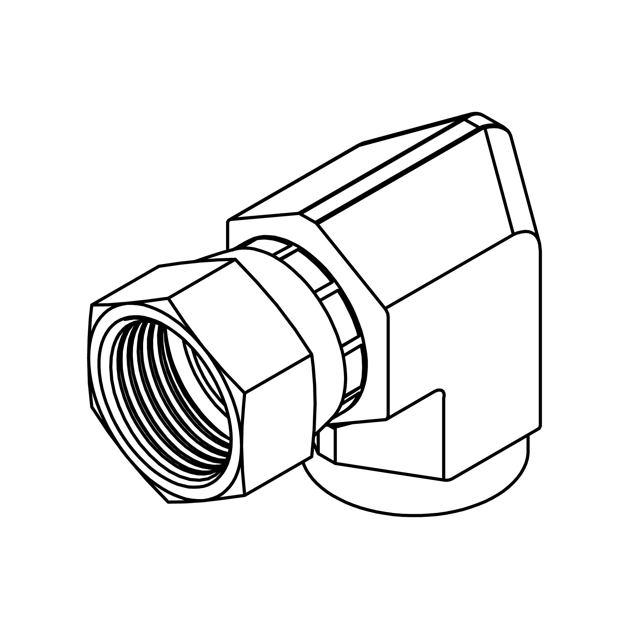 JIC Swivel to Pipe Elbow 90&deg;