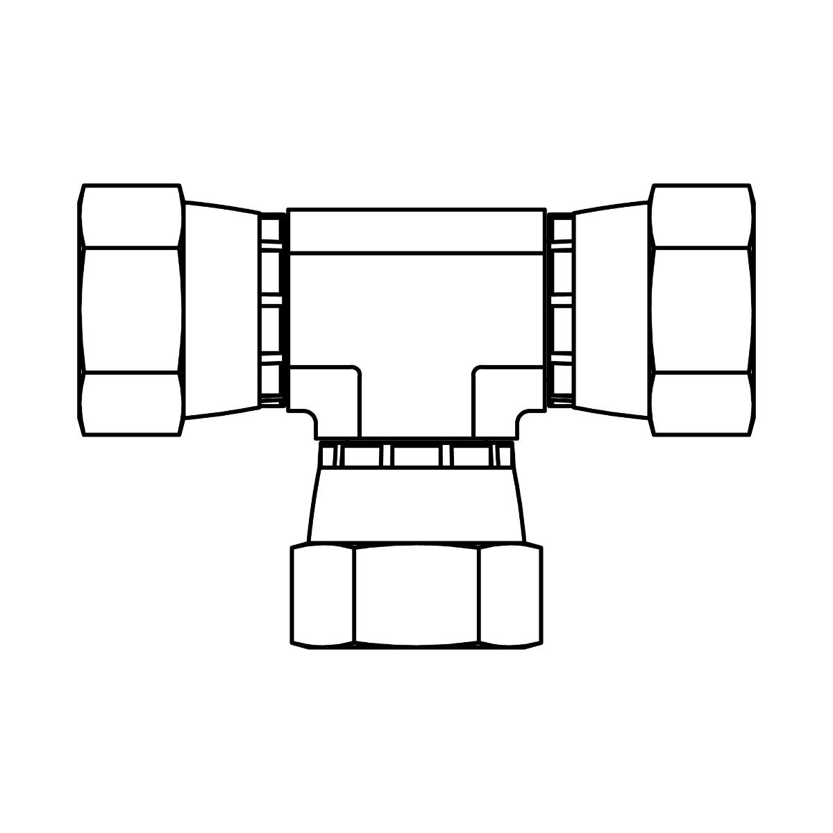JIC Swivel Union Tee