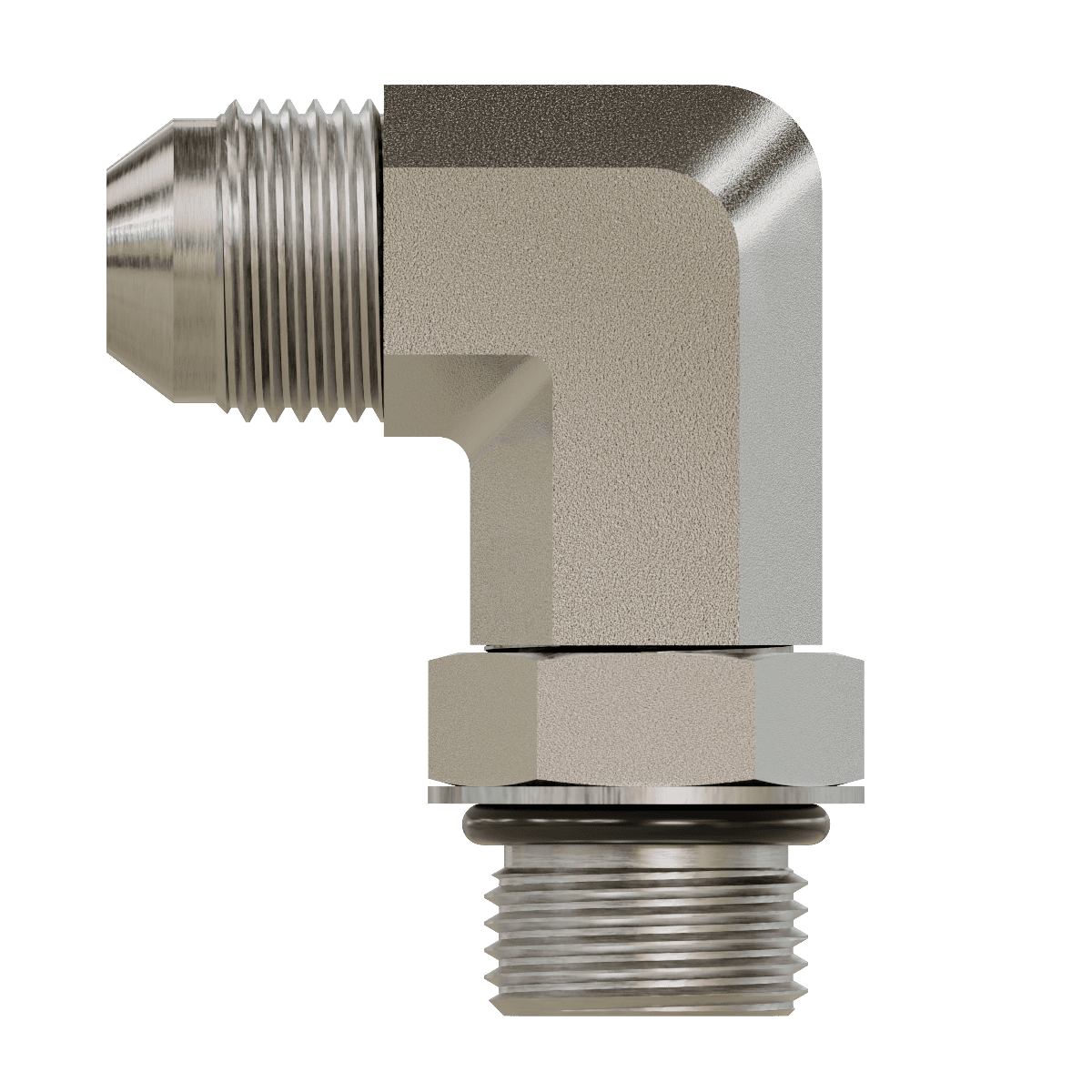 JIC to O-Ring - Long Elbow 90&deg;