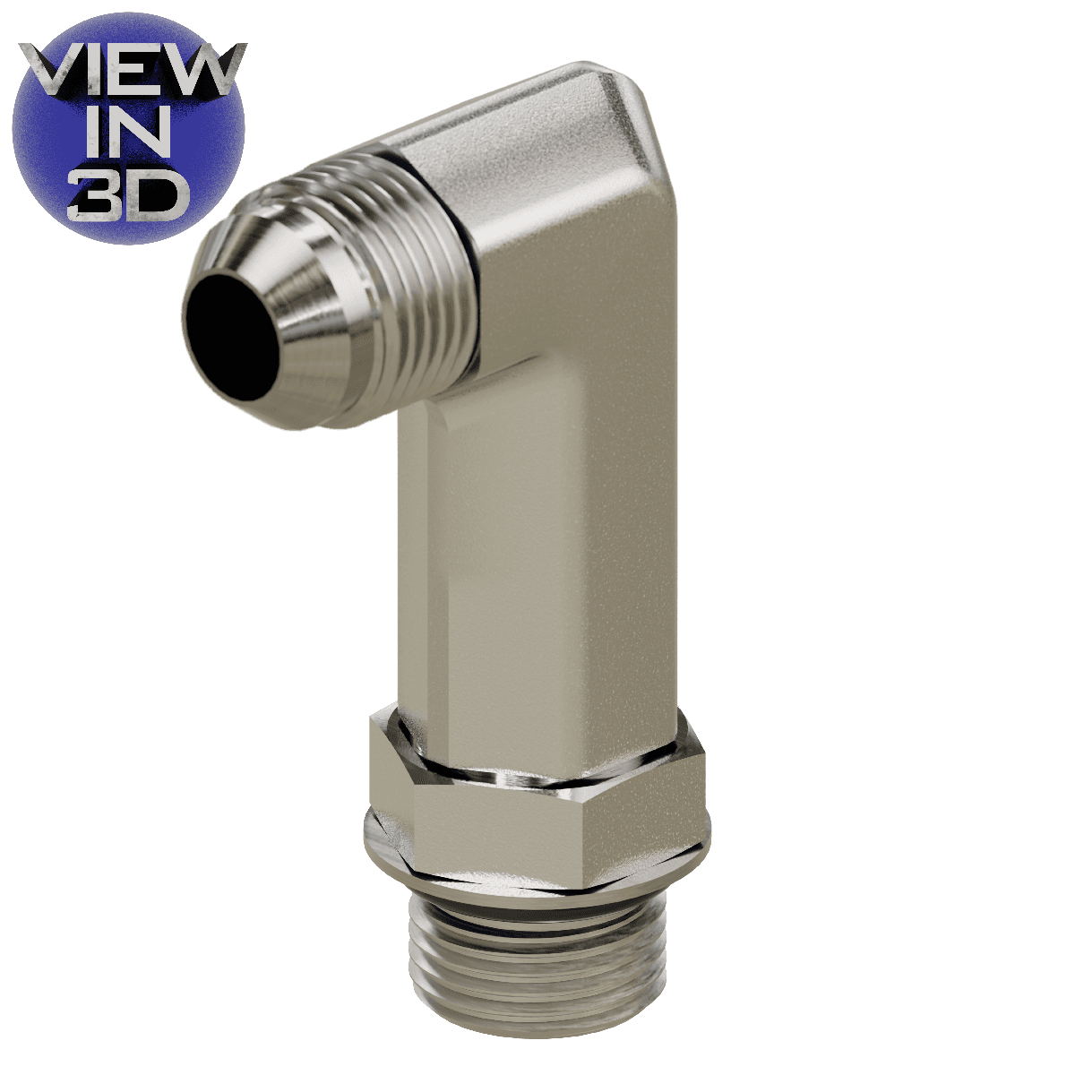 JIC to O-Ring - Extra Long Elbow 90&deg;