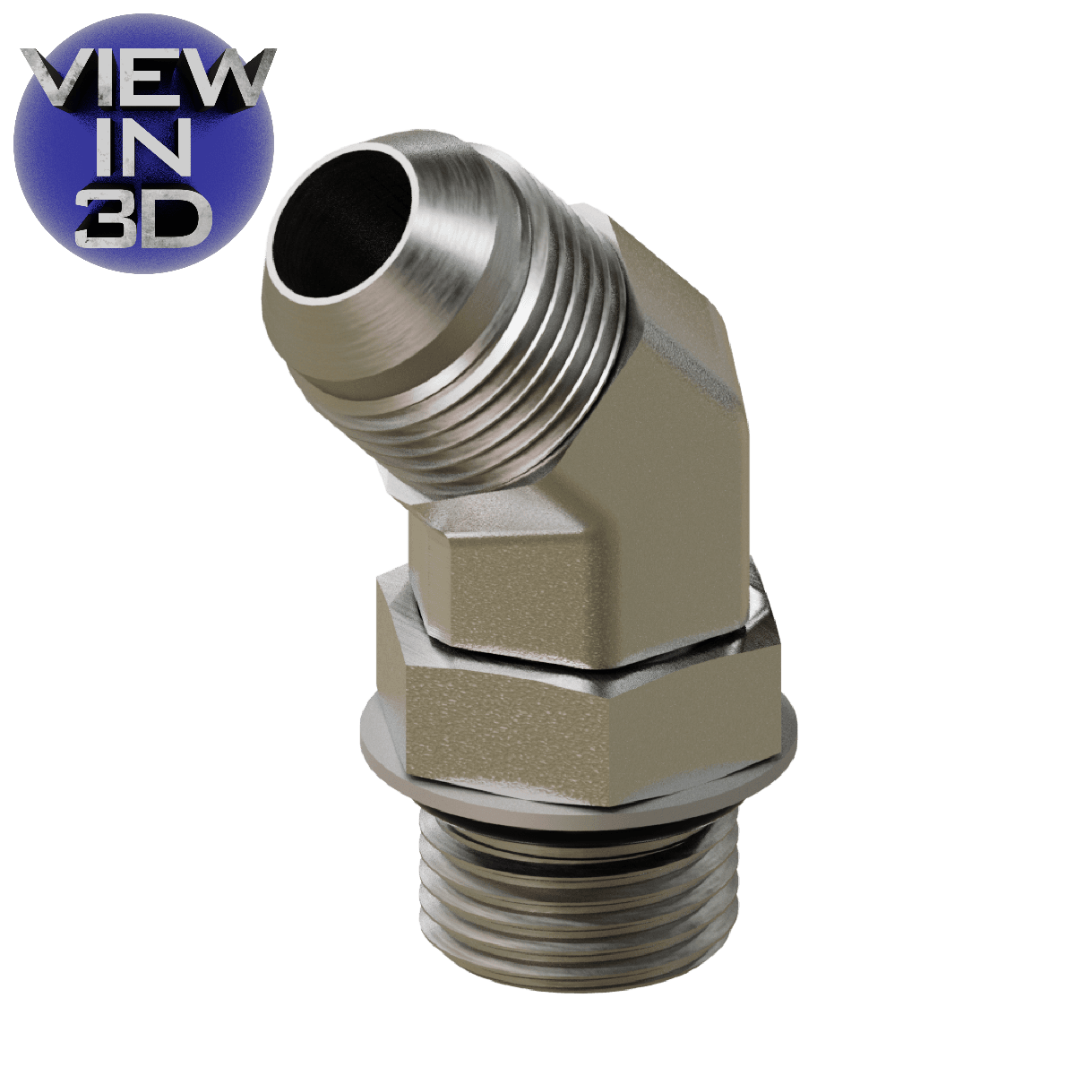 JIC to O-Ring Elbow 45&deg;