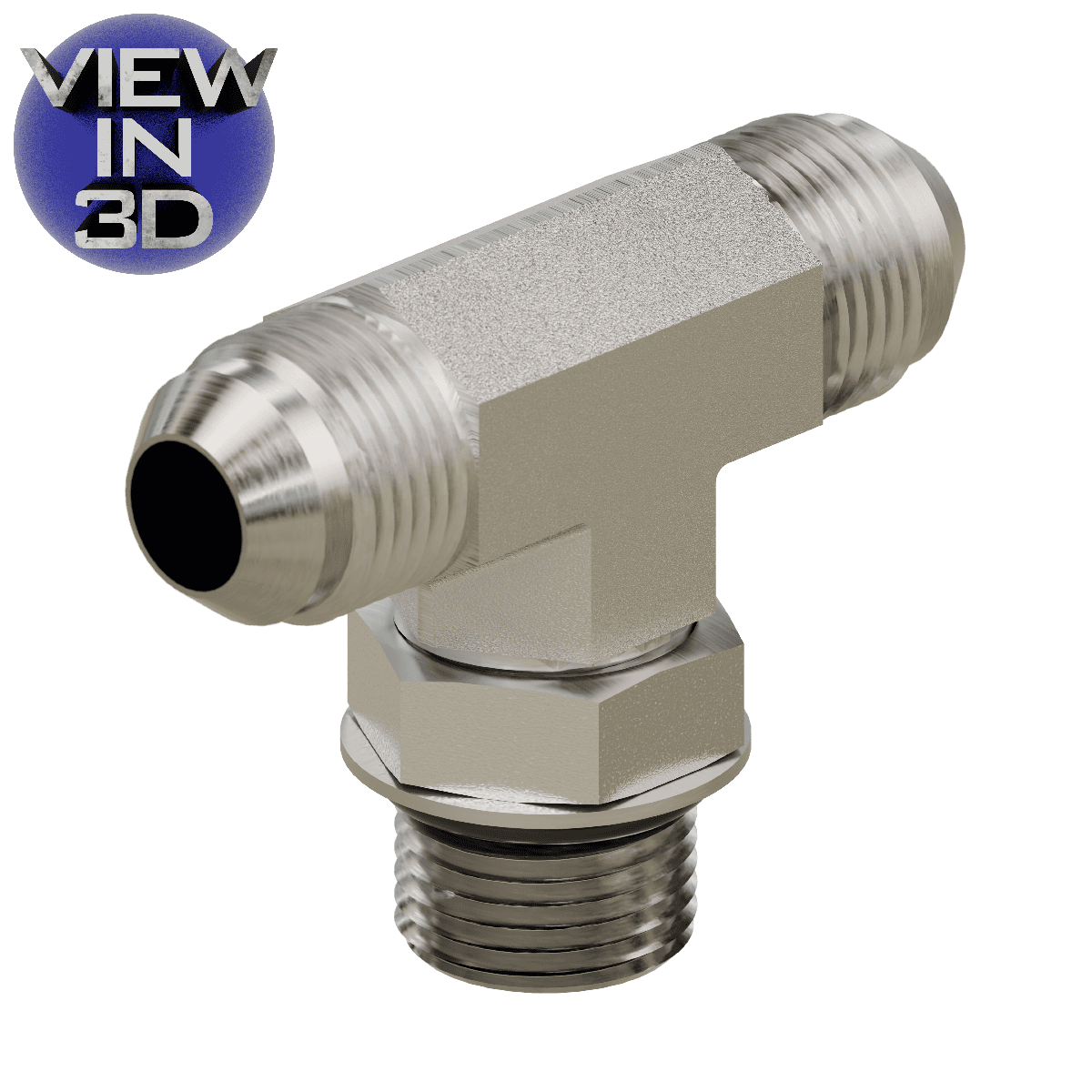 JIC to O-Ring Branch Tee