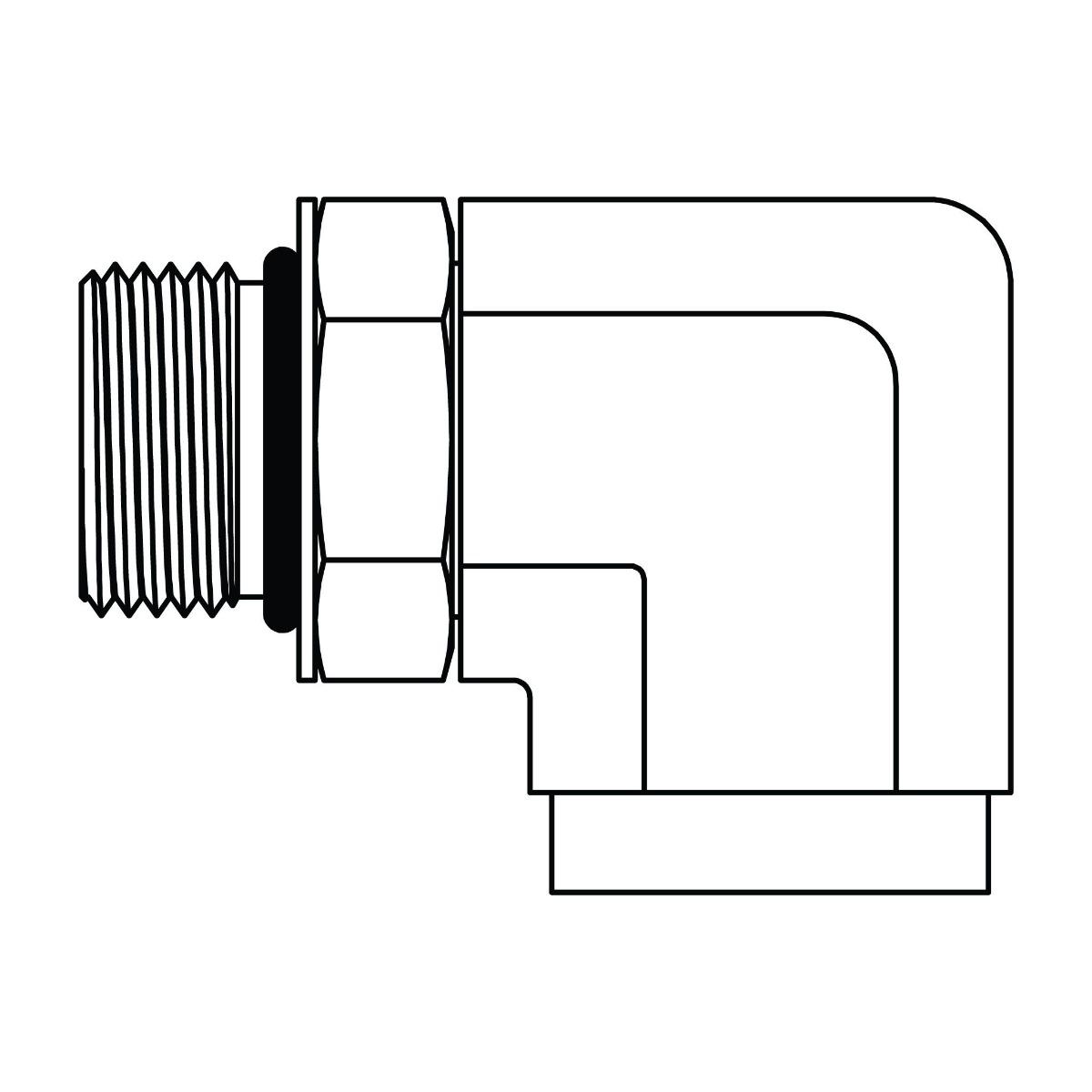 O-Ring to Pipe Elbow 90&deg;