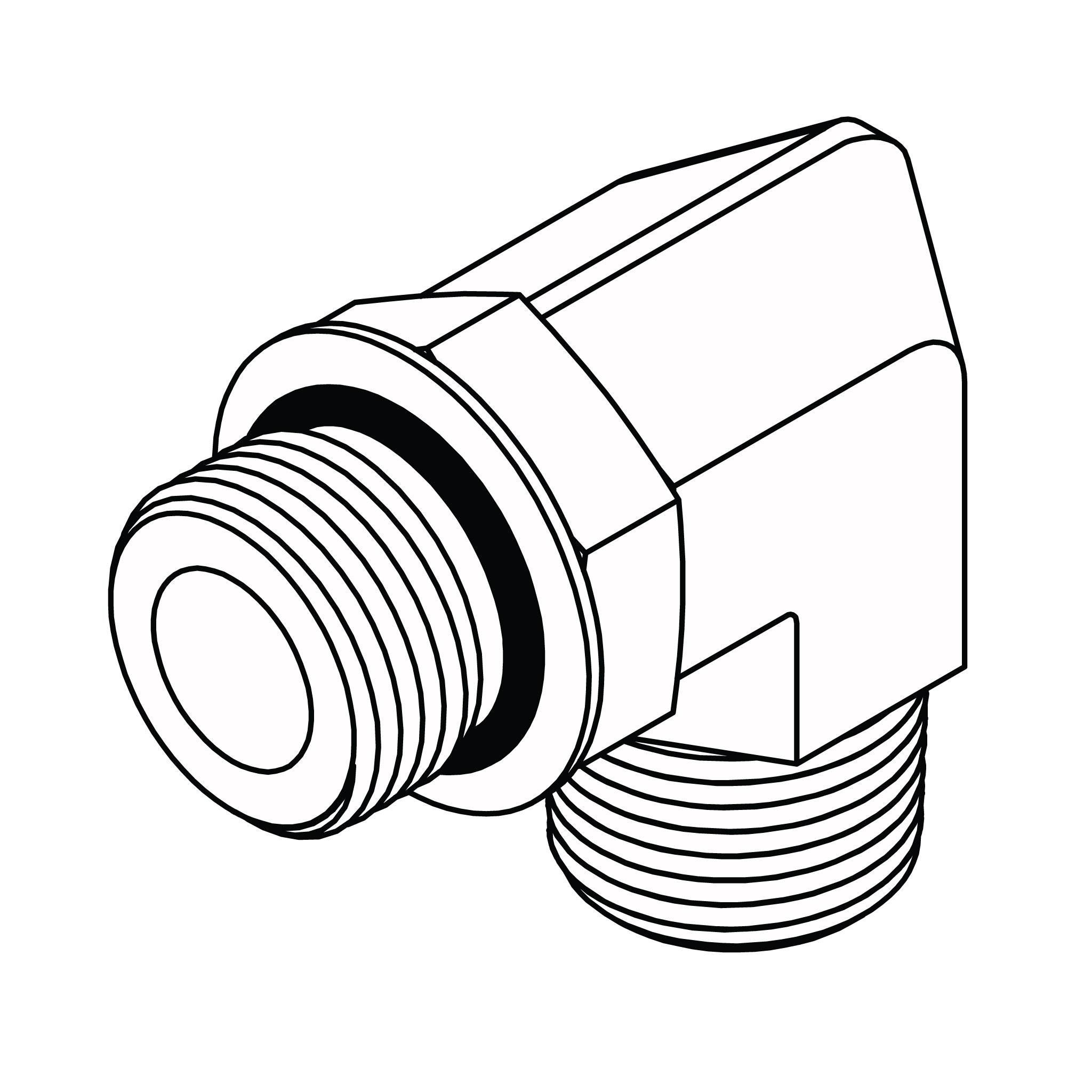 O-Ring to Pipe Elbow 90&deg;