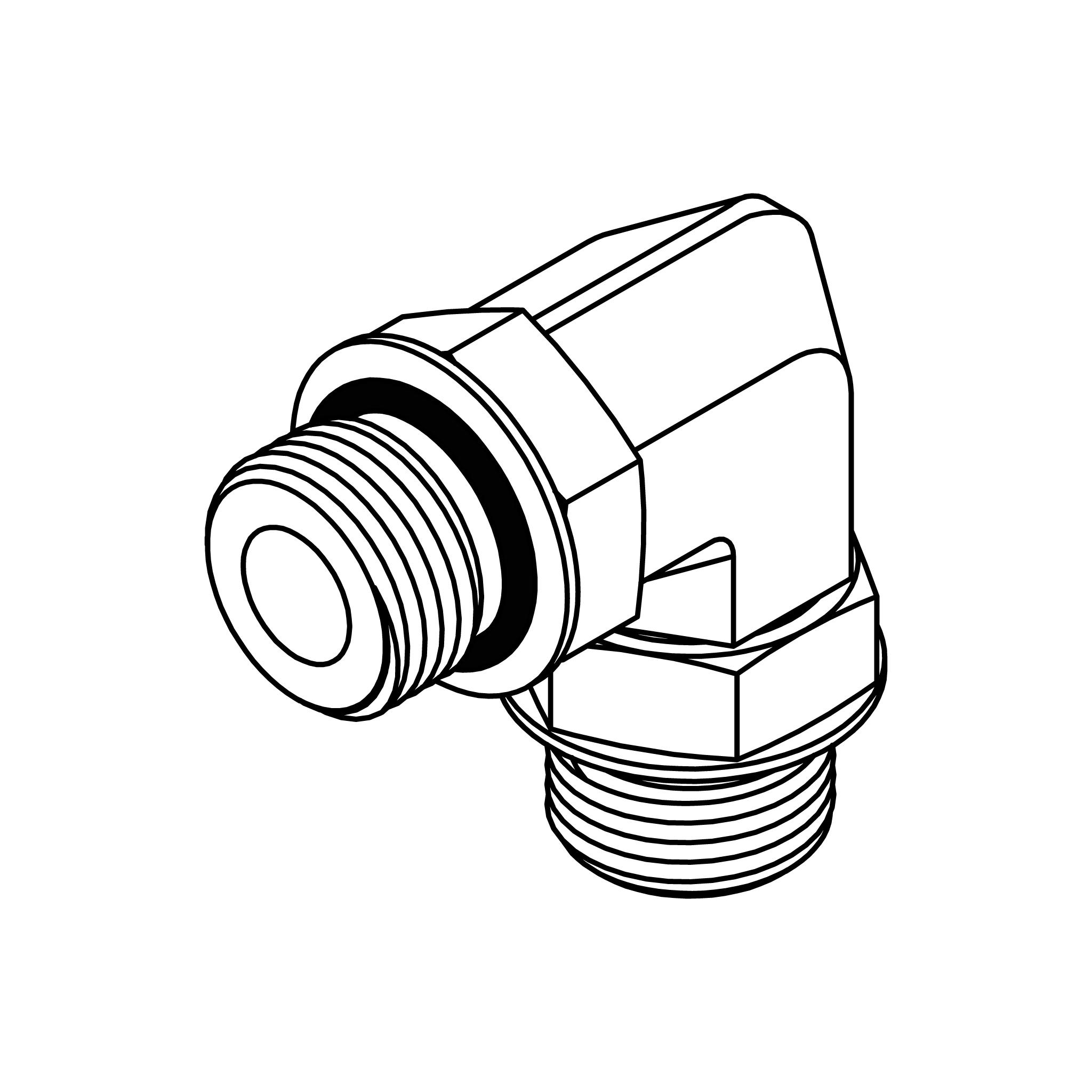 O-Ring Adjustable Union Elbow 90°