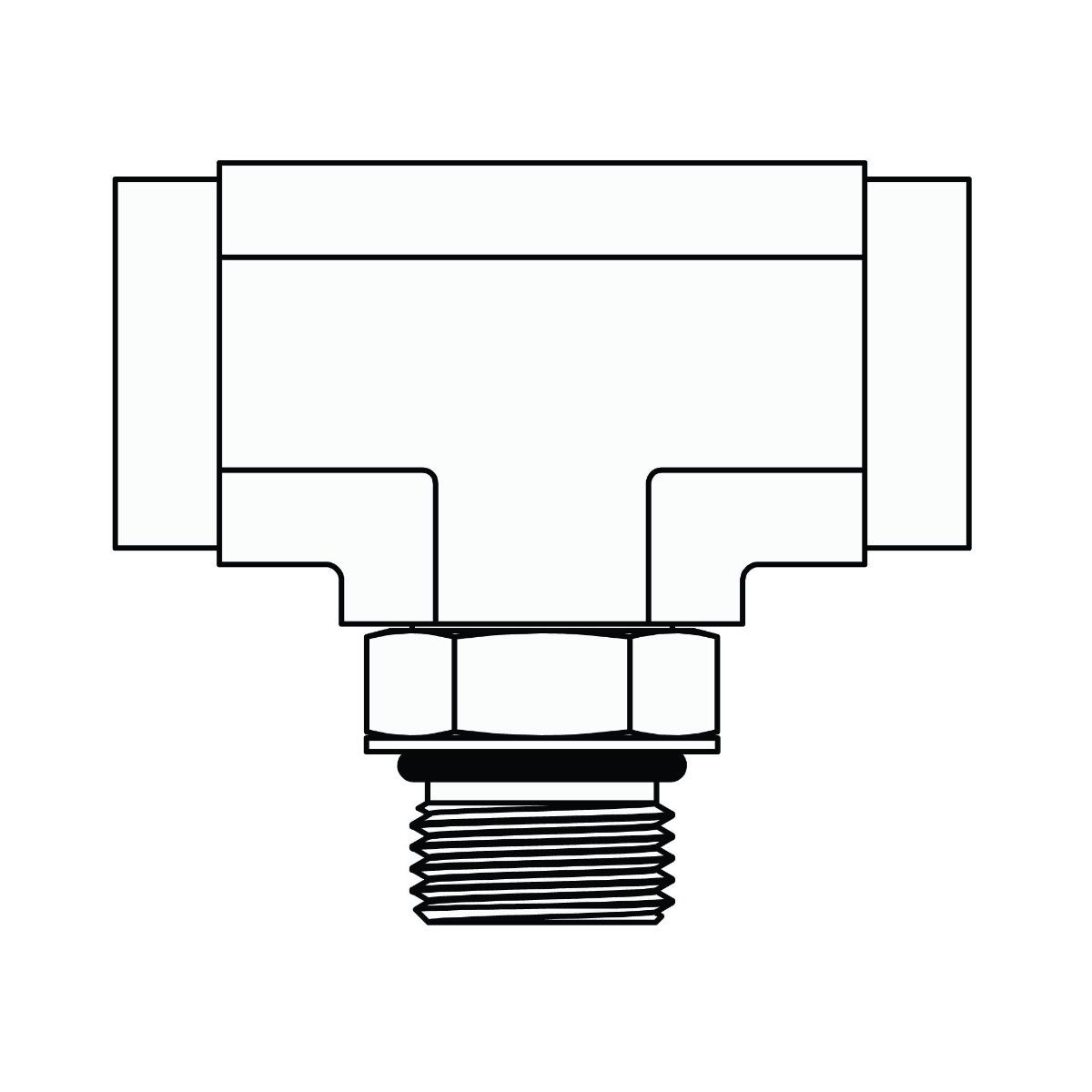 Pipe to O-Ring Branch Tee