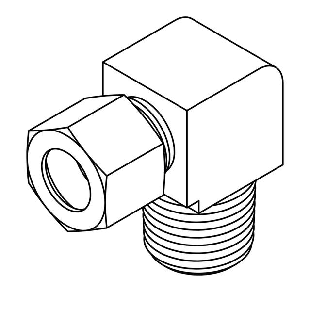 Tube to Pipe Elbow 90°