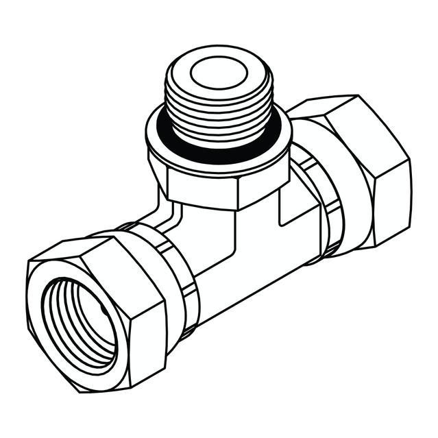 O-Ring to Pipe Swivel Branch Tee
