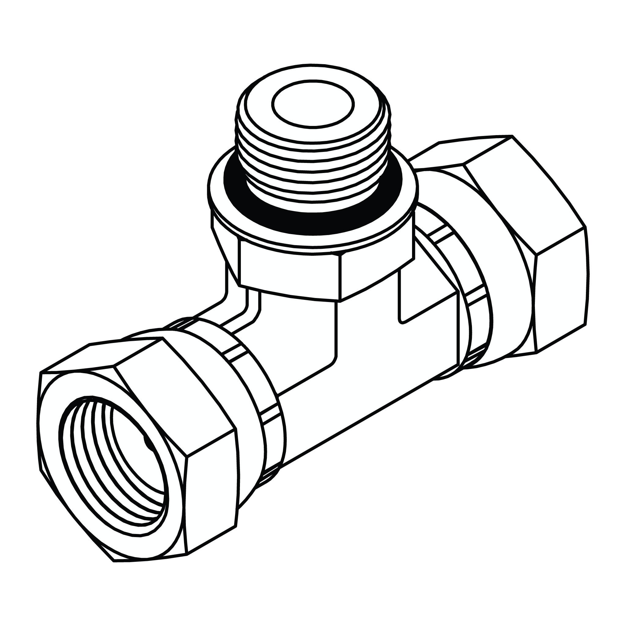 O-Ring to Pipe Swivel Branch Tee