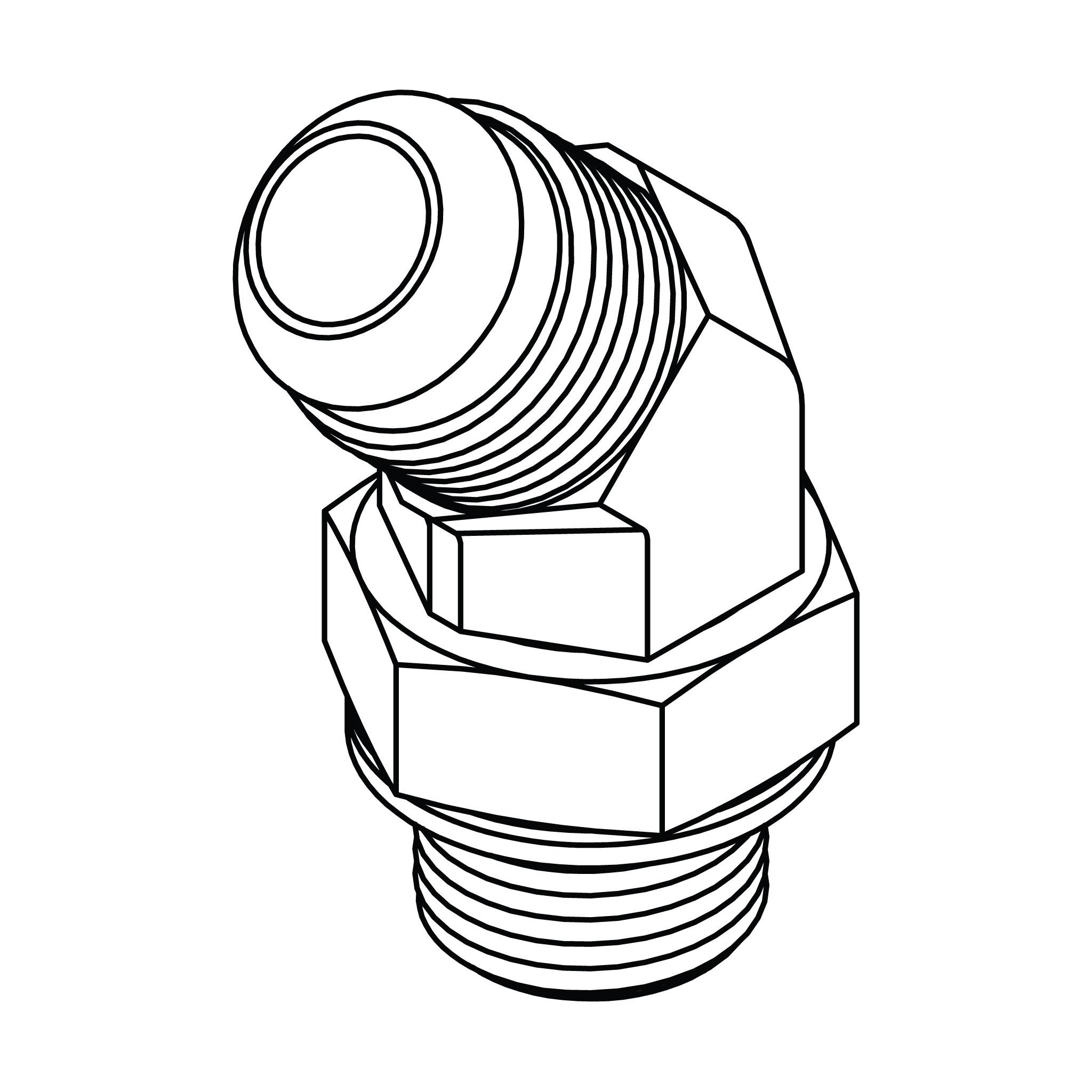JIC to Metric Elbow 45°
